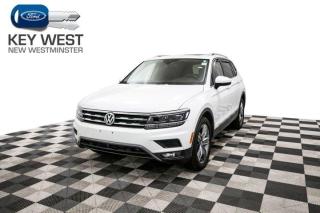 This AWD Tiguan Highline is equipped with sunroof, leather seats, navigation, back-up camera, and heated seats.This vehicle comes with our Buy With Confidence program. This includes a 30 day/2,000Km exchange policy, No charge 6 month warranty (only applicable if factory powertrain warranty has expired), Complete safety and mechanical inspection, as well as Carproof Report and full vehicle disclosure!We have competitive finance rates and a great sales team to facilitate your next vehicle purchase.Come to Key West Ford and check out the biggest selection on new and used vehicles in the Lower Mainland. We are the #1 Volume Dealer in BC, and have been voted as the #1 Dealer for Customer Experience on DealerRater. Call or email us today to book a test drive. Price does not include $699 Dealer Documentation Fee, levys, and applicable taxes.Dealer #7485