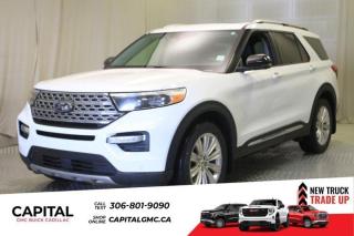 This Ford Explorer Limited is the best selling SUV in its class. Equipped with a 4WD Intercooled Turbo Premium Unleaded I-4 2.3 L engine, this SUV is White in colour. The Limited trim features 20-inch wheels and is capable of towing and off-roading. You will be able to take the whole crew with the third row seating, great for road trips, camping and more! You will notice the vehicle has chrome door handles and the convenience of a keyless entry keypad. This spacious interior includes heated bucket seats, a media hub with 2 USB ports, SD card reader and an audio/video input jack and the overhead console has dome/map lights and a cool little holder for your shades. The Limited models come with a powerful sound system including a single-disc CD player and twelve speakers including two subwoofers. MP3-capable so you can load it up with all your music! Safety features include a reverse sensing system and a SOS post crash alert system. This vehicle would be an excellent addition for any family! Contact us today to test drive this Ford Explorer Limited. Check out this vehicles pictures, features, options and specs, and let us know if you have any questions. Helping find the perfect vehicle FOR YOU is our only priority.P.S...Sometimes texting is easier. Text (or call) 306-988-7738 for fast answers at your fingertips!Dealer License #914248Disclaimer: All prices are plus taxes & include all cash credits & loyalties. See dealer for Details. Dealer Permit # 914248