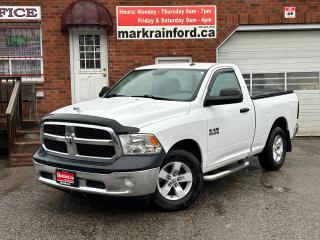 <p>Super-Clean, local RAM 1500 from Bowmanville, ON! This ST 2WD Regular Cab truck looks good and drives well, with standard options this is a practical truck, perfect for running about, towing toys or hitting the job site! The exterior features keyed entry, automatic headlights, foglights, tinted rear privacy glass, step sides, chromed bumpers, a towing hitch, a set of nice factory alloy wheels, a bug deflector, window coverings, a soft-folding tonneau cover, grunty 4.7L V8 engine and automatic transmission. The interior is clean and comfortable with cloth seating, seating for 3 with a fold-up center console, roll-up windows, steering wheel mounted cruise and menu control, an easy-to-read and use gauge cluster, central AM/FM/XM satellite radio with MP3 capability, A/C climate control with front window defrost setting, TOW/HAUL mode for pulling a trailer, aftermarket electronic brake controller, and more!</p><p> </p><p>A great truck for moving furniture, tools, toys and anything else you can fit in the bed!</p><p> </p><p>Carfax Claims Free!</p><p> </p><p>Call (905) 623-2906</p><p> </p><p>Text Ryan: (905) 429-9680 or Email: ryan@markrainford.ca</p><p> </p><p>Text Mark: (905) 431-0966 or Email: mark@markrainford.ca</p>