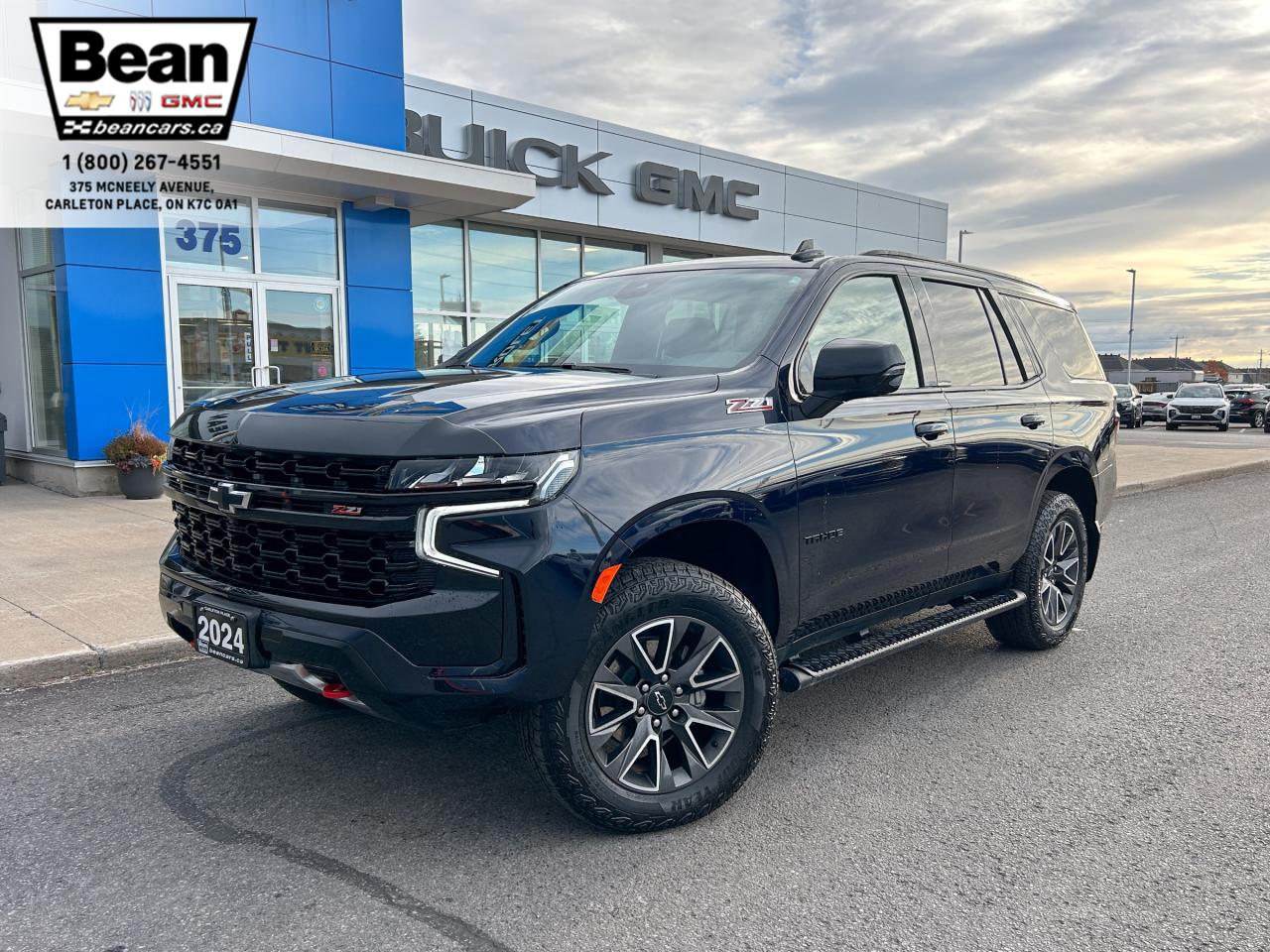 New 2024 Chevrolet Tahoe Z71 6.2L V8 WITH REMOTE START/ENTRY, HEATED SEATS, HEATED STEERING WHEEL, SUNROOF, HD SURROUND VISION, POWER LIFTGATE for sale in Carleton Place, ON