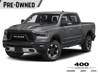 Used 2019 RAM 1500 Rebel DUAL-PANE PANORAMIC SUNROOF I SPRAY-IN BEDLINER I REMOTE START SYSTEM I BED UTILITY GROUP I 9 AMPLIFIED SPEAKERS WITH SUBWOOFER I 8.4-INCH DISPLAY WITH NAVIGATION for sale in Innisfil, ON