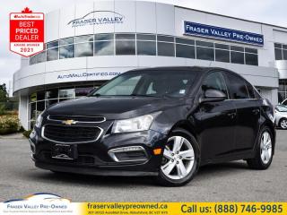 Used 2015 Chevrolet Cruze DIESEL  - Leather Seats -  Bluetooth - $79.30 /Wk for sale in Abbotsford, BC