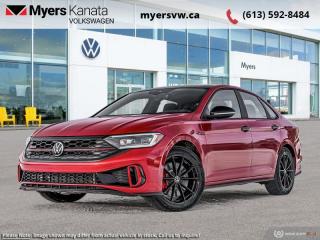 <b>Sport Suspension,  Premium Audio,  Sunroof,  Cooled Seats,  Leather Seats!</b><br> <br> <br> <br>  This 2024 Volkswagen Jetta GLI is a joyful driving companion, with excellent handling and exhilarating performance. <br> <br>This 2024 Jetta GLI is Volkswagen features a stylish front end, sporting a bold grille and aggressive bumper, with chiseled body lines that flow into a redesigned rear end with unique honey-comb styling and larger diameter exhaust outlets. The interior is graced with an abundance of sporty styling cues, with a host of safety, infotainment and comfort- oriented technology. Engineered to deliver satisfaction during spirited driving, this 2024 Jetta GLI is an outstanding sports sedan with impressive day-to-day capability.<br> <br> This kings red metallic / black roof sedan  has an automatic transmission and is powered by a  2.0L I4 16V GDI DOHC Turbo engine.<br> <br> Our Jetta GLIs trim level is 40th Anniversary Edition. Limited to just 1984 units, this Jetta GLI commemorates 40 years of the nameplate, and features unique seating upholstery and special badging. This sporty sedan is also jam-packed with amazing standard features such as sport-tuned adaptive suspension, ventilated and heated leather seats with power adjustment and lumbar support, a heated steering wheel, an express open/close sunroof with a sunshade, heated side mirrors, a 6-speaker BeatsAudio premium audio system, wireless Apple CarPlay and Android Auto, mobile device wireless charging, and satellite navigation via an 8-inch touchscreen infotainment system. Safety features include adaptive cruise control, lane keep assist, blind spot monitoring, forward collision alert, autonomous emergency braking, and VW Car-Net Safe & Secure. Additional features include proximity keyless entry with remote start, ambient lighting, front and rear cupholders, LED headlights with automatic high beams, and even more. This vehicle has been upgraded with the following features: Sport Suspension,  Premium Audio,  Sunroof,  Cooled Seats,  Leather Seats,  Apple Carplay,  Android Auto. <br><br> <br>To apply right now for financing use this link : <a href=https://www.myersvw.ca/en/form/new/financing-request-step-1/44 target=_blank>https://www.myersvw.ca/en/form/new/financing-request-step-1/44</a><br><br> <br/>    6.49% financing for 84 months. <br> Buy this vehicle now for the lowest bi-weekly payment of <b>$284.69</b> with $0 down for 84 months @ 6.49% APR O.A.C. ( taxes included, $1071 (OMVIC fee, Air and Tire Tax, Wheel Locks, Admin fee, Security and Etching) is included in the purchase price.    ).  Incentives expire 2024-05-31.  See dealer for details. <br> <br> <br>LEASING:<br><br>Estimated Lease Payment: $224 bi-weekly <br>Payment based on 6.49% lease financing for 48 months with $0 down payment on approved credit. Total obligation $23,332. Mileage allowance of 16,000 KM/year. Offer expires 2024-05-31.<br><br><br>Call one of our experienced Sales Representatives today and book your very own test drive! Why buy from us? Move with the Myers Automotive Group since 1942! We take all trade-ins - Appraisers on site!<br> Come by and check out our fleet of 40+ used cars and trucks and 110+ new cars and trucks for sale in Kanata.  o~o