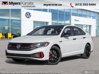 <b>Sport Suspension,  Premium Audio,  Sunroof,  Cooled Seats,  Leather Seats!</b><br> <br> <br> <br>  This 2024 Volkswagen Jetta GLI is a joyful driving companion, with excellent handling and exhilarating performance. <br> <br>This 2024 Jetta GLI is Volkswagen features a stylish front end, sporting a bold grille and aggressive bumper, with chiseled body lines that flow into a redesigned rear end with unique honey-comb styling and larger diameter exhaust outlets. The interior is graced with an abundance of sporty styling cues, with a host of safety, infotainment and comfort- oriented technology. Engineered to deliver satisfaction during spirited driving, this 2024 Jetta GLI is an outstanding sports sedan with impressive day-to-day capability.<br> <br> This oryx white pearl with black roof sedan  has an automatic transmission and is powered by a  2.0L I4 16V GDI DOHC Turbo engine.<br> <br> Our Jetta GLIs trim level is 40th Anniversary Edition. Limited to just 1984 units, this Jetta GLI commemorates 40 years of the nameplate, and features unique seating upholstery and special badging. This sporty sedan is also jam-packed with amazing standard features such as sport-tuned adaptive suspension, ventilated and heated leather seats with power adjustment and lumbar support, a heated steering wheel, an express open/close sunroof with a sunshade, heated side mirrors, a 6-speaker BeatsAudio premium audio system, wireless Apple CarPlay and Android Auto, mobile device wireless charging, and satellite navigation via an 8-inch touchscreen infotainment system. Safety features include adaptive cruise control, lane keep assist, blind spot monitoring, forward collision alert, autonomous emergency braking, and VW Car-Net Safe & Secure. Additional features include proximity keyless entry with remote start, ambient lighting, front and rear cupholders, LED headlights with automatic high beams, and even more. This vehicle has been upgraded with the following features: Sport Suspension,  Premium Audio,  Sunroof,  Cooled Seats,  Leather Seats,  Apple Carplay,  Android Auto. <br><br> <br>To apply right now for financing use this link : <a href=https://www.myersvw.ca/en/form/new/financing-request-step-1/44 target=_blank>https://www.myersvw.ca/en/form/new/financing-request-step-1/44</a><br><br> <br/>    6.49% financing for 84 months. <br> Buy this vehicle now for the lowest bi-weekly payment of <b>$287.10</b> with $0 down for 84 months @ 6.49% APR O.A.C. ( taxes included, $1071 (OMVIC fee, Air and Tire Tax, Wheel Locks, Admin fee, Security and Etching) is included in the purchase price.    ).  Incentives expire 2024-05-31.  See dealer for details. <br> <br> <br>LEASING:<br><br>Estimated Lease Payment: $226 bi-weekly <br>Payment based on 6.49% lease financing for 48 months with $0 down payment on approved credit. Total obligation $23,530. Mileage allowance of 16,000 KM/year. Offer expires 2024-05-31.<br><br><br>Call one of our experienced Sales Representatives today and book your very own test drive! Why buy from us? Move with the Myers Automotive Group since 1942! We take all trade-ins - Appraisers on site!<br> Come by and check out our fleet of 40+ used cars and trucks and 120+ new cars and trucks for sale in Kanata.  o~o