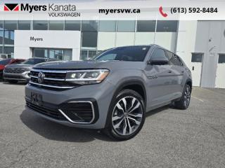 <b>360 Camera,  Sunroof,  Cooled Seats,  Premium Audio,  Navigation!</b><br> <br>  Compare at $50998 - Our Price is just $49999! <br> <br>   This 2023 Volkswagen Atlas Cross Sport delivers peace of mind and convenience with smart safety features and a clever all-wheel-drive system. This  2023 Volkswagen Atlas Cross Sport is fresh on our lot in Kanata. <br> <br>This 2023 VW Atlas Cross Sport is a crossover SUV with a gently sloped roofline to form the distinct silhouette of a coupe, without taking a toll on practicality and driving dynamics. On the inside, trim pieces are crafted with premium materials and carefully put together to ensure rugged build quality. With loads of standard safety technology that inspires confidence, this 2023 Volkswagen Atlas Cross Sport is an excellent option for a versatile and capable family SUV with dazzling looks.This  SUV has 37,645 kms. Its  pure gray in colour  . It has an automatic transmission and is powered by a  3.6L V6 24V GDI DOHC engine. <br> <br> Our Atlas Cross Sports trim level is Execline 3.6 FSI. This range-topping Exceline 3.6 features a 360-camera system and a heated windscreen, in addition to an express open/close sunroof with tilt/slide functions and a power sunshade, ventilated and heated leather seats with power adjustment, lumbar support and memory function, a 12-speaker Fender premium audio system, class III towing equipment with a hitch, unique Rizla alloy wheels, and an 8-inch touchscreen with wireless Apple CarPlay and Android Auto, satellite navigation, and SiriusXM satellite radio. Road safety is assured with blind spot detection, adaptive cruise control, forward collision warning, autonomous emergency braking, lane keep assist, lane departure warning, front and rear parking sensors, and driver monitoring alert. Additional features include wireless charging, a power-operated liftgate, remote engine start, dual-zone climate control, LED headlights with auto-leveling directionally adaptive headlamps, and even more. This vehicle has been upgraded with the following features: 360 Camera,  Sunroof,  Cooled Seats,  Premium Audio,  Navigation,  Tow Package,  Wireless Charging. <br> <br>To apply right now for financing use this link : <a href=https://www.myersvw.ca/en/form/new/financing-request-step-1/44 target=_blank>https://www.myersvw.ca/en/form/new/financing-request-step-1/44</a><br><br> <br/><br>Backed by Myers Exclusive NO Charge Engine/Transmission for life program lends itself for your peace of mind and you can buy with confidence. Call one of our experienced Sales Representatives today and book your very own test drive! Why buy from us? Move with the Myers Automotive Group since 1942! We take all trade-ins - Appraisers on site - Full safety inspection including e-testing and professional detailing prior delivery! Every vehicle comes with a free Car Proof History report.<br><br>*LIFETIME ENGINE TRANSMISSION WARRANTY NOT AVAILABLE ON VEHICLES MARKED AS-IS, VEHICLES WITH KMS EXCEEDING 140,000KM, VEHICLES 8 YEARS & OLDER, OR HIGHLINE BRAND VEHICLES (eg.BMW, INFINITI, CADILLAC, LEXUS...). FINANCING OPTIONS NOT AVAILABLE ON VEHICLES MARKED AS-IS OR AS-TRADED.<br> Come by and check out our fleet of 30+ used cars and trucks and 110+ new cars and trucks for sale in Kanata.  o~o