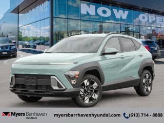 <b>Heated Seats,  Apple CarPlay,  Android Auto,  Remote Start,  Heated Steering Wheel!</b><br> <br> <br> <br>  This Kona may be a small SUV but its big on adventure. <br> <br>With more versatility than its tiny stature lets on, this Kona is ready to prove that big things can come in small packages. With an incredibly long feature list, this Kona is incredibly safe and comfortable, compatible with just about anything, and ready for lifes next big adventure. For distilled perfection in the busy crossover SUV segment, this Kona is the obvious choice.<br> <br> This mirage green SUV  has an automatic transmission and is powered by a  147HP 2.0L 4 Cylinder Engine.<br> This vehicles price also includes $2984 in additional equipment.<br> <br> Our Konas trim level is Preferred AWD. This Kona Preferred AWD rewards you with all-weather usability and steps things up with a heated steering wheel, adaptive cruise control and upgraded aluminum wheels, along with standard features such as heated front seats, front and rear LED lights, remote engine start, and an immersive dual-LCD dash display with a 12.3-inch infotainment screen bundled with Apple CarPlay, Android Auto and Bluelink+ selective service internet access. Safety features also include blind spot detection, lane keeping assist with lane departure warning, front pedestrian braking, and forward collision mitigation. This vehicle has been upgraded with the following features: Heated Seats,  Apple Carplay,  Android Auto,  Remote Start,  Heated Steering Wheel,  Adaptive Cruise Control,  Aluminum Wheels. <br><br> <br/> See dealer for details. <br> <br><br> Come by and check out our fleet of 20+ used cars and trucks and 80+ new cars and trucks for sale in Ottawa.  o~o