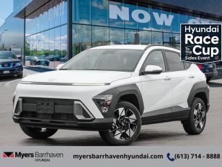 <b>Heated Seats,  Apple CarPlay,  Android Auto,  Remote Start,  Heated Steering Wheel!</b><br> <br> <br> <br>  With incredible safety features that help you stay on the road, this Kona lets you get further and see more than ever before. <br> <br>With more versatility than its tiny stature lets on, this Kona is ready to prove that big things can come in small packages. With an incredibly long feature list, this Kona is incredibly safe and comfortable, compatible with just about anything, and ready for lifes next big adventure. For distilled perfection in the busy crossover SUV segment, this Kona is the obvious choice.<br> <br> This atlas white SUV  has an automatic transmission and is powered by a  147HP 2.0L 4 Cylinder Engine.<br> This vehicles price also includes $2984 in additional equipment.<br> <br> Our Konas trim level is Preferred AWD. This Kona Preferred AWD rewards you with all-weather usability and steps things up with a heated steering wheel, adaptive cruise control and upgraded aluminum wheels, along with standard features such as heated front seats, front and rear LED lights, remote engine start, and an immersive dual-LCD dash display with a 12.3-inch infotainment screen bundled with Apple CarPlay, Android Auto and Bluelink+ selective service internet access. Safety features also include blind spot detection, lane keeping assist with lane departure warning, front pedestrian braking, and forward collision mitigation. This vehicle has been upgraded with the following features: Heated Seats,  Apple Carplay,  Android Auto,  Remote Start,  Heated Steering Wheel,  Adaptive Cruise Control,  Aluminum Wheels. <br><br> <br/> See dealer for details. <br> <br><br> Come by and check out our fleet of 50+ used cars and trucks and 90+ new cars and trucks for sale in Ottawa.  o~o