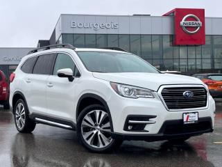 <b>Sunroof,  Navigation,  Leather Seats,  Power Tailgate Blind Spot Assist,  Heated Seats!</b><br> <br>    This 2021 Subaru Ascent is a family-focused, three-row crossover SUV that doesnt sacrifice any of the charm of the Subaru brand. This  2021 Subaru Ascent is fresh on our lot in Midland. <br> <br>Introducing the 3-row, family-sized SUV as envisioned by Subaru - the 2021 Subaru Ascent. This mid-size SUV showcases the performance, reliability, safety and value youve come to expect from Subaru, but in an entirely different kind of package. This Ascent offers seating for up to 8 passengers, a supremely comfortable ride and generous interior space - but also delivers levels of all-road/all-weather capability and handling prowess that are completely unexpected from the typical 3-row SUV. The 2021 Subaru Ascent: comfort, convenience, adventure and peace-of-mind for the whole family. This  SUV has 52,162 kms. Its  crystal white pearl in colour  . It has a cvt transmission and is powered by a  260HP 2.4L 4 Cylinder Engine.  This unit has some remaining factory warranty for added peace of mind. <br> <br> Our Ascents trim level is Limited w/ Captains Chairs. The Limited trim turns up the luxury and style for this Ascent. It comes with a panoramic sunroof, 20-inch alloy wheels, steering responsive LED headlights, an 8-inch infotainment system with navigation, Apple CarPlay, and Android Auto, leather seats which are heated in the first and second rows, a heated steering wheel, a power liftgate, blind spot monitoring, EyeSight driver assist system, and more. This vehicle has been upgraded with the following features: Sunroof,  Navigation,  Leather Seats,  Power Tailgate Blind Spot Assist,  Heated Seats,  Heated Steering Wheel,  Eyesight. <br> <br>To apply right now for financing use this link : <a href=https://www.bourgeoisnissan.com/finance/ target=_blank>https://www.bourgeoisnissan.com/finance/</a><br><br> <br/><br>Since Bourgeois Midland Nissan opened its doors, we have been consistently striving to provide the BEST quality new and used vehicles to the Midland area. We have a passion for serving our community, and providing the best automotive services around.Customer service is our number one priority, and this commitment to quality extends to every department. That means that your experience with Bourgeois Midland Nissan will exceed your expectations whether youre meeting with our sales team to buy a new car or truck, or youre bringing your vehicle in for a repair or checkup.Building lasting relationships is what were all about. We want every customer to feel confident with his or her purchase, and to have a stress-free experience. Our friendly team will happily give you a test drive of any of our vehicles, or answer any questions you have with NO sales pressure.We look forward to welcoming you to our dealership located at 760 Prospect Blvd in Midland, and helping you meet all of your auto needs!<br> Come by and check out our fleet of 30+ used cars and trucks and 90+ new cars and trucks for sale in Midland.  o~o