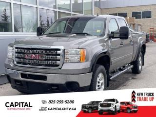 Come see this 2013 GMC Sierra 2500HD SLE. Its Automatic transmission and Gas/Ethanol V8 6.0L/366 engine will keep you going. This GMC Sierra 2500HD comes equipped with these options: ENGINE - 6.0L SFI V8 FLEX-FUEL (STD), BODY ORDERING CODE - FLEETSIDE (STD), Windshield wipers and washers - intermittent wiper system -inc: demand-type washer system, Windows - rear - power, Windows - front - power with backlit switches and lockout feature includes driver express down, Wheels - 43.2 cm (17) 8-lug aluminum appearance, Transmission - 6-speed automatic (REQ: L96 Engine), Transfer case - electronic shift 2-speed (4WD models - 4 high, 4 low) w/rotary dial controls, Tires - LT245/75R17E all-season BSW (w/E63 Fleetside Body-inc: LT245/75R17 all-season BSW spare tire), and Theft deterrent - electronic immobilizer. See it for yourself at Capital Chevrolet Buick GMC Inc., 13103 Lake Fraser Drive SE, Calgary, AB T2J 3H5.