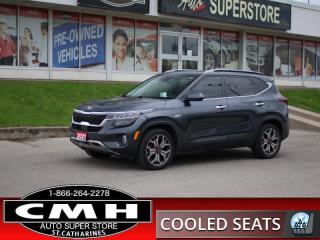 Used 2021 Kia Seltos SX Turbo  ROOF COOLED-SEATS HUD ADAP-CC for sale in St. Catharines, ON