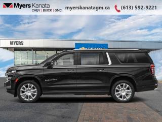 <b>Sunroof, Z71 Midnight Edition, Power Assist Steps, Aid Ride Adaptive Suspension, Max Trailering Package!</b><br> <br> <br> <br>At Myers, we believe in giving our customers the power of choice. When you choose to shop with a Myers Auto Group dealership, you dont just have access to one inventory, youve got the purchasing power of an entire auto group behind you!<br> <br>  A perfect blend of modern design and legendary strength, this Chevrolet Suburban offers a premium driving experience, no matter where you go or what youre doing. <br> <br>This Chevy Suburban is designed for shoppers who require a luxurious ride, stern towing capacity and a well-trimmed cabin. The iconic Suburban offers more of everything you expect - uncommon spaciousness, commanding performance and ingenious safety technology. The luxury is all-encompassing and its capability is exceptional. Discover why, year after year, the legendary Suburban is part of Americas best-selling family of full-size SUVs.<br> <br> This black SUV  has an automatic transmission and is powered by a  420HP 6.2L 8 Cylinder Engine.<br> <br> Our Suburbans trim level is High Country. This range-topping Suburban High Country is decked with great standard features such as ventilated and heated leather-trimmed seats, power release second row seats, a drivers head up display, adaptive cruise control, HD surround vision, and a sonorous 10-speaker Bose premium audio system with CenterPoint. Also standard include wireless charging for mobile devices, a power liftgate for rear cargo access, wireless Apple CarPlay and Android Auto, remote engine start with keyless entry, LED headlights with IntelliBeam, tri-zone climate control, and SiriusXM satellite radio. Safety features also include automatic emergency braking, lane keeping assist with lane departure warning, and front and rear park assist. This vehicle has been upgraded with the following features: Sunroof, Z71 Midnight Edition, Power Assist Steps, Aid Ride Adaptive Suspension, Max Trailering Package. <br><br> <br>To apply right now for financing use this link : <a href=https://www.myerskanatagm.ca/finance/ target=_blank>https://www.myerskanatagm.ca/finance/</a><br><br> <br/>    Incentives expire 2024-04-30.  See dealer for details. <br> <br>Myers Kanata Chevrolet Buick GMC Inc is a great place to find quality used cars, trucks and SUVs. We also feature over a selection of over 50 used vehicles along with 30 certified pre-owned vehicles. Our Ottawa Chevrolet, Buick and GMC dealership is confident that youll be able to find your next used vehicle at Myers Kanata Chevrolet Buick GMC Inc. You will always find our inventory updated with the latest models. Our team believes in giving nothing but the best to our customers. Visit our Ottawa GMC, Chevrolet, and Buick dealership and get all the information you need today!<br> Come by and check out our fleet of 40+ used cars and trucks and 120+ new cars and trucks for sale in Kanata.  o~o