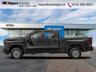 <b>Sunroof, LTZ Convenience Package, LTZ PLUS, Z71 Off Road Package, Technology Package!</b><br> <br> <br> <br>At Myers, we believe in giving our customers the power of choice. When you choose to shop with a Myers Auto Group dealership, you dont just have access to one inventory, youve got the purchasing power of an entire auto group behind you!<br> <br>  With stout build quality and astounding towing capability, there isnt a better choice than this Silverado 2500HD for all your work-site needs. <br> <br>This 2024 Silverado 2500HD is highly configurable work truck that can haul a colossal amount of weight thanks to its potent drivetrain. This truck also offers amazing interior features that nestle occupants in comfort and luxury, with a great selection of tech features. For heavy-duty activities and even long-haul trips, the Silverado 2500HD is all the truck youll ever need.<br> <br> This black sought after diesel Crew Cab 4X4 pickup   has an automatic transmission and is powered by a  470HP 6.6L 8 Cylinder Engine.<br> <br> Our Silverado 2500HDs trim level is LTZ. Stepping up to this Silverado 2500HD LTZ is an excellent decision as it comes with premium features like unique aluminum wheels, leather seats, a larger 8 inch touchscreen with wireless Apple CarPlay and Android Auto, Bluetooth streaming audio and voice-activated technology. Comfort and convenience is enhanced with a HD rear vision camera w/ hitch guidance, remote vehicle start, a 60/40 split folding bench rear seat, an EZ lift and lower tailgate, 4G LTE hotspot capability, teen driver technology, SiriusXM radio plus it also comes with signature LED lights, 10-way power front seats, power folding exterior mirrors and an advanced trailering system. This vehicle has been upgraded with the following features: Sunroof, Ltz Convenience Package, Ltz Plus, Z71 Off Road Package, Technology Package, Midnight Edition, Multiflex Tailgate. <br><br> <br>To apply right now for financing use this link : <a href=https://www.myerskanatagm.ca/finance/ target=_blank>https://www.myerskanatagm.ca/finance/</a><br><br> <br/>    Incentives expire 2024-05-31.  See dealer for details. <br> <br>Myers Kanata Chevrolet Buick GMC Inc is a great place to find quality used cars, trucks and SUVs. We also feature over a selection of over 50 used vehicles along with 30 certified pre-owned vehicles. Our Ottawa Chevrolet, Buick and GMC dealership is confident that youll be able to find your next used vehicle at Myers Kanata Chevrolet Buick GMC Inc. You will always find our inventory updated with the latest models. Our team believes in giving nothing but the best to our customers. Visit our Ottawa GMC, Chevrolet, and Buick dealership and get all the information you need today!<br> Come by and check out our fleet of 50+ used cars and trucks and 140+ new cars and trucks for sale in Kanata.  o~o