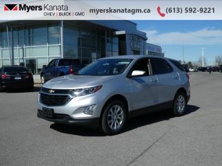 <b>Low Mileage, Aluminum Wheels,  Apple CarPlay,  Android Auto,  Remote Start,  Heated Seats!</b><br> <br>     This  2019 Chevrolet Equinox is for sale today in Kanata. <br> <br>When Chevrolet designed the Equinox, they got every detail just right. Its the perfect size, roomy without being too big. This compact SUV pairs eye-catching style with a spacious and versatile cabin thats been thoughtfully designed to put you at the centre of attention. This mid size crossover also comes packed with desirable technology and safety features. For a mid sized SUV, its hard to beat this Chevrolet Equinox. This low mileage  SUV has just 57,044 kms. Its  silver in colour  . It has an automatic transmission and is powered by a  170HP 1.5L 4 Cylinder Engine. <br> <br> Our Equinoxs trim level is LT. Upgrading to this Equinox LT is a great choice as it comes loaded with aluminum wheels, HID headlights, a 7 inch touchscreen display with Apple CarPlay and Android Auto, active aero shutters for better fuel economy, an 8-way power driver seat and power heated outside mirrors. It also has a remote engine start, heated front seats, a rear view camera, 4G WiFi capability, steering wheel with audio and cruise controls, Teen Driver technology, Bluetooth streaming audio, StabiliTrak electronic stability control and a split folding rear seat to make loading and unloading large objects a breeze! This vehicle has been upgraded with the following features: Aluminum Wheels,  Apple Carplay,  Android Auto,  Remote Start,  Heated Seats,  Power Seat,  Rear View Camera. <br> <br>To apply right now for financing use this link : <a href=https://www.myerskanatagm.ca/finance/ target=_blank>https://www.myerskanatagm.ca/finance/</a><br><br> <br/><br>Price is plus HST and licence only.<br>Book a test drive today at myerskanatagm.ca<br>*LIFETIME ENGINE TRANSMISSION WARRANTY NOT AVAILABLE ON VEHICLES WITH KMS EXCEEDING 140,000KM, VEHICLES 8 YEARS & OLDER, OR HIGHLINE BRAND VEHICLE(eg. BMW, INFINITI. CADILLAC, LEXUS...)<br> Come by and check out our fleet of 40+ used cars and trucks and 130+ new cars and trucks for sale in Kanata.  o~o
