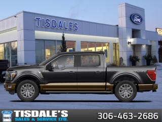 <b>601A Equipment Group, FX4 Off-Road Package, Spray-In Bed Liner!</b><br> <br> <br> <br>Check out the large selection of new Fords at Tisdales today!<br> <br>  The Ford F-150 is for those who think a day off is just an opportunity to get more done. <br> <br>Just as you mould, strengthen and adapt to fit your lifestyle, the truck you own should do the same. The Ford F-150 puts productivity, practicality and reliability at the forefront, with a host of convenience and tech features as well as rock-solid build quality, ensuring that all of your day-to-day activities are a breeze. Theres one for the working warrior, the long hauler and the fanatic. No matter who you are and what you do with your truck, F-150 doesnt miss.<br> <br> This agate black metallic Crew Cab 4X4 pickup   has an automatic transmission and is powered by a  400HP 3.5L V6 Cylinder Engine.<br> <br> Our F-150s trim level is King Ranch. This F-150 King Ranch takes things even further, with a drivers head up display unit, a dual-panel sunroof, power running boards and a power tailgate, along with other great standard features such as premium Bang & Olufsen audio, ventilated and heated leather-trimmed seats with lumbar support, remote engine start, adaptive cruise control, FordPass 5G mobile hotspot, and a 12-inch infotainment screen powered by SYNC 4 with inbuilt navigation, Apple CarPlay and Android Auto. Safety features also include blind spot detection, lane keeping assist with lane departure warning, front and rear collision mitigation, and an aerial view camera system. This vehicle has been upgraded with the following features: 601a Equipment Group, Fx4 Off-road Package, Spray-in Bed Liner. <br><br> View the original window sticker for this vehicle with this url <b><a href=http://www.windowsticker.forddirect.com/windowsticker.pdf?vin=1FTFW6L83RFA73080 target=_blank>http://www.windowsticker.forddirect.com/windowsticker.pdf?vin=1FTFW6L83RFA73080</a></b>.<br> <br>To apply right now for financing use this link : <a href=http://www.tisdales.com/shopping-tools/apply-for-credit.html target=_blank>http://www.tisdales.com/shopping-tools/apply-for-credit.html</a><br><br> <br/>    2.99% financing for 84 months. <br> Buy this vehicle now for the lowest bi-weekly payment of <b>$599.52</b> with $0 down for 84 months @ 2.99% APR O.A.C. ( Plus applicable taxes -  $699 administration fee included in sale price.   ).  Incentives expire 2024-05-31.  See dealer for details. <br> <br>Tisdales is not your standard dealership. Sales consultants are available to discuss what vehicle would best suit the customer and their lifestyle, and if a certain vehicle isnt readily available on the lot, one will be brought in. o~o
