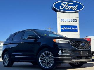 <b>Navigation, Titanium Elite App Package, Sunroof, Cold Weather Package, Heated Steering Wheel!</b><br> <br> <br> <br>  With a great mix of efficiency and incredible performance, the Ford Edge is here to get you wherever you want to go. <br> <br>With meticulous attention to detail and amazing style, the Ford Edge seamlessly integrates power, performance and handling with awesome technology to help you multitask your way through the challenges that life throws your way. Made for an active lifestyle and spontaneous getaways, the Ford Edge is as rough and tumble as you are. Push the boundaries and stay connected to the road with this sweet ride!<br> <br> This agate black SUV  has a 8 speed automatic transmission and is powered by a  250HP 2.0L 4 Cylinder Engine.<br> <br> Our Edges trim level is Titanium. For a healthy dose of luxury and refinement, step up to this Titanium trim, lavishly appointed with premium heated leather seats with power adjustment and lumbar support, perimeter approach lights, a sonorous 12-speaker Bang & Olufsen audio system, and a numeric keypad for extra security. This trim also features a power liftgate for rear cargo access, a key fob with remote engine start and rear parking sensors, a 12-inch capacitive infotainment screen bundled with wireless Apple CarPlay and Android Auto, SiriusXM satellite radio, and 4G mobile hotspot internet connectivity. You and yours are assured of optimum road safety, with blind spot detection, rear cross traffic alert, pre-collision assist with automatic emergency braking, lane keeping assist, lane departure warning, forward collision alert, driver monitoring alert, and a rearview camera with an inbuilt washer. Also standard include proximity keyless entry, dual-zone climate control, 60-40 split front folding rear seats, LED headlights with automatic high beams, and even more. This vehicle has been upgraded with the following features: Navigation, Titanium Elite App Package, Sunroof, Cold Weather Package, Heated Steering Wheel, Trailer Tow Package, Control Cruise. <br><br> View the original window sticker for this vehicle with this url <b><a href=http://www.windowsticker.forddirect.com/windowsticker.pdf?vin=2FMPK4K90RBB22988 target=_blank>http://www.windowsticker.forddirect.com/windowsticker.pdf?vin=2FMPK4K90RBB22988</a></b>.<br> <br>To apply right now for financing use this link : <a href=https://www.bourgeoismotors.com/credit-application/ target=_blank>https://www.bourgeoismotors.com/credit-application/</a><br><br> <br/> Incentives expire 2024-05-31.  See dealer for details. <br> <br>Discount on vehicle represents the Cash Purchase discount applicable and is inclusive of all non-stackable and stackable cash purchase discounts from Ford of Canada and Bourgeois Motors Ford and is offered in lieu of sub-vented lease or finance rates. To get details on current discounts applicable to this and other vehicles in our inventory for Lease and Finance customer, see a member of our team. </br></br>Discover a pressure-free buying experience at Bourgeois Motors Ford in Midland, Ontario, where integrity and family values drive our 78-year legacy. As a trusted, family-owned and operated dealership, we prioritize your comfort and satisfaction above all else. Our no pressure showroom is lead by a team who is passionate about understanding your needs and preferences. Located on the shores of Georgian Bay, our dealership offers more than just vehiclesits an experience rooted in community, trust and transparency. Trust us to provide personalized service, a diverse range of quality new Ford vehicles, and a seamless journey to finding your perfect car. Join our family at Bourgeois Motors Ford and let us redefine the way you shop for your next vehicle.<br> Come by and check out our fleet of 80+ used cars and trucks and 200+ new cars and trucks for sale in Midland.  o~o