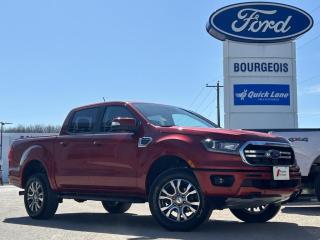 <b>Low Mileage, Leather Seats,  Heated Seats,  SYNC 3,  Android Auto,  Apple CarPlay!</b><br> <br> Gear up for winter with Bourgeois Motors Ford! Throughout November, when you purchase, lease, or finance any in-stock new or pre-owned vehicle you can take advantage of our volume discount pricing on winter wheel and tire packages! Speak with your sales consultant to find out how you can get a grip on winter driving while keeping your cash in your pockets. Stay ahead of winter and your budget at Bourgeois Motors Ford! <br> <br> Compare at $39135 - Our Price is just $37995! <br> <br>   A truly compelling off-road vehicle, this Ford Ranger comes with exceptional capabilities and unparalleled potential. This  2019 Ford Ranger is fresh on our lot in Midland. <br> <br>With astounding capability for its size, along with a refined and well thought out interior, this 2019 Ford Ranger is exactly what you have been looking for. Efficient, yet powerful and with a ton of helpful features, this amazing midsize truck is perfect for the urban worksite, while the plush interior and off-road capability make sure your weekend getaway is as far away as possible. In this 2019 Ford Ranger, the only thing that feels midsized is the footprint. This low mileage  Crew Cab 4X4 pickup  has just 52,134 kms. Its  hot pepper red metallic tinted clearcoat in colour  . It has a 10 speed automatic transmission and is powered by a  270HP 2.3L 4 Cylinder Engine.  It may have some remaining factory warranty, please check with dealer for details. <br> <br> Our Rangers trim level is Lariat. Upgrading to this premium Ranger Lariat is an excellent choice as it comes fully equipped with larger aluminum wheels, power heated side mirrors, a smart device remote engine start, Ford Co-Pilot360 featuring blind spot detection, pre-collision assist with automatic emergency braking, lane keep assist, front and rear parking assist, towing equipment with trailer sway control and dynamic hitch assist with a rear view camera! Additional features include SYNC 3 with Apple Carplay and Android Auto paired with an 8 inch touchscreen, heated leather seats, 8 way power front seats, a rear step bumper, dual zone climate control, cross traffic alert, FordPass Connect 4G LTE, wireless streaming audio with 6 powerful speakers, cruise control and much more. This vehicle has been upgraded with the following features: Leather Seats,  Heated Seats,  Sync 3,  Android Auto,  Apple Carplay,  Lane Keep Assist,  Blind Spot Monitoring. <br> To view the original window sticker for this vehicle view this <a href=http://www.windowsticker.forddirect.com/windowsticker.pdf?vin=1FTER4FH0KLA11422 target=_blank>http://www.windowsticker.forddirect.com/windowsticker.pdf?vin=1FTER4FH0KLA11422</a>. <br/><br> <br>To apply right now for financing use this link : <a href=https://www.bourgeoismotors.com/credit-application/ target=_blank>https://www.bourgeoismotors.com/credit-application/</a><br><br> <br/><br>At Bourgeois Motors Ford in Midland, Ontario, we proudly present the regions most expansive selection of used vehicles, ensuring youll find the perfect ride in our shared inventory. With a network of dealers serving Midland and Parry Sound, your ideal vehicle is within reach. Experience a stress-free shopping journey with our family-owned and operated dealership, where your needs come first. For over 78 years, weve been committed to serving Midland, Parry Sound, and nearby communities, building trust and providing reliable, quality vehicles. Discover unmatched value, exceptional service, and a legacy of excellence at Bourgeois Motors Fordwhere your satisfaction is our priority.Please note that our inventory is shared between our locations. To avoid disappointment and to ensure that were ready for your arrival, please contact us to ensure your vehicle of interest is waiting for you at your preferred location. <br> Come by and check out our fleet of 80+ used cars and trucks and 210+ new cars and trucks for sale in Midland.  o~o