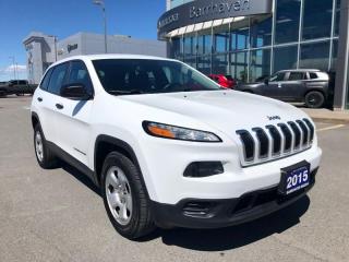 Low Mileage 2015 Jeep Cherokee Sport 4X4 | Comes with 4X4 Select-terrain and 3.2L V6 Engine. Backup Camera, Bluetooth, A/C Power Windows, Power Locks and MUCH MORE! Barrhaven Mazda Sales is open Monday through Saturday for test drives and vehicle demonstrations. Reach out to our Internet Sales Team online or call in to speak with a LIVE Sales Professional. For special requests or safety concerns, please book ahead with our sales team. ***All Our Vehicles Come With A Free Carfax Report***