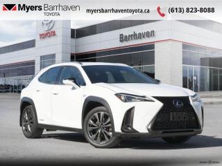 <b>Navigation,  Sunroof,  Cooled Seats,  Heated Seats,  Heated Steering Wheel!</b><br> <br>  Compare at $36294 - Our Live Market Price is just $34898! <br> <br>   The most affordable entry in the Lexus lineup is also one of the most desirable. This Lexus UX will change the way you think about luxury SUVs. This  2019 Lexus UX is fresh on our lot in Ottawa. <br> <br>Crafting a crossover to conquer the modern frontier means nothing if it doesnt lead to the experience of something greater. This Lexus UX delivers bold design, seamless connectivity, and agile performance all at an affordable price. This Lexus sets the standard for subcompact luxury SUVs. This  SUV has 73,793 kms. Its  white in colour  . It has an automatic transmission and is powered by a  181HP 2.0L 4 Cylinder Engine.  It may have some remaining factory warranty, please check with dealer for details. <br> <br> Our UXs trim level is 250h. This all new UX 250h comes loaded with Lexus display audio with a 7 inch screen, Scout GPS navigation, Apple CarPlay, Enform app suite with traffic and weather, Bluetooth, and USB inputs to keep you connected and entertained while a moonroof, heated and cooled power front seats, NuLuxe synthetic leather seats, blind spot monitoring, lane keep assist, pre collision system with pedestrian and bicycle detection, heated leather wrapped steering wheel with cruise and audio controls, dual zone automatic climate control, Enform Safety Connect with post collision SOS and roadside assistance, multi information display, rear view camera, auto dimming rear view mirror, smart key system with push button start, rain sensing wipers, headlamp washers, and LED lighting keep in luxury and safety that go way beyond your expectation of a subcompact SUV. This vehicle has been upgraded with the following features: Navigation,  Sunroof,  Cooled Seats,  Heated Seats,  Heated Steering Wheel,  Blind Spot Monitoring,  Lane Keep Assist. <br> <br>To apply right now for financing use this link : <a href=https://www.myersbarrhaventoyota.ca/quick-approval/ target=_blank>https://www.myersbarrhaventoyota.ca/quick-approval/</a><br><br> <br/><br> Buy this vehicle now for the lowest bi-weekly payment of <b>$266.90</b> with $0 down for 84 months @ 9.99% APR O.A.C. ( Plus applicable taxes -  Plus applicable fees   ).  See dealer for details. <br> <br>At Myers Barrhaven Toyota we pride ourselves in offering highly desirable pre-owned vehicles. We truly hand pick all our vehicles to offer only the best vehicles to our customers. No two used cars are alike, this is why we have our trained Toyota technicians highly scrutinize all our trade ins and purchases to ensure we can put the Myers seal of approval. Every year we evaluate 1000s of vehicles and only 10-15% meet the Myers Barrhaven Toyota standards. At the end of the day we have mutual interest in selling only the best as we back all our pre-owned vehicles with the Myers *LIFETIME ENGINE TRANSMISSION warranty. Thats right *LIFETIME ENGINE TRANSMISSION warranty, were in this together! If we dont have what youre looking for not to worry, our experienced buyer can help you find the car of your dreams! Ever heard of getting top dollar for your trade but not really sure if you were? Here we leave nothing to chance, every trade-in we appraise goes up onto a live online auction and we get buyers coast to coast and in the USA trying to bid for your trade. This means we simultaneously expose your car to 1000s of buyers to get you top trade in value. <br>We service all makes and models in our new state of the art facility where you can enjoy the convenience of our onsite restaurant, service loaners, shuttle van, free Wi-Fi, Enterprise Rent-A-Car, on-site tire storage and complementary drink. Come see why many Toyota owners are making the switch to Myers Barrhaven Toyota. <br>*LIFETIME ENGINE TRANSMISSION WARRANTY NOT AVAILABLE ON VEHICLES WITH KMS EXCEEDING 140,000KM, VEHICLES 8 YEARS & OLDER, OR HIGHLINE BRAND VEHICLE(eg. BMW, INFINITI. CADILLAC, LEXUS...) o~o