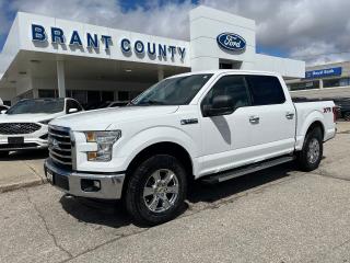 <p><br />KEY FEATURES: 2017 F150 Crew, XLt, 300a, 4x4, White, 3.5L v6 ecoboost Engine,  Grey Cloth seats, Bench seat,  18 chrome wheels, XTR package, Trailer tow package, trailer brake controller,  Rear back up cam, sync, power windows power locks </p><p><br />SERVICE/RECON – Full Safety Inspection completed, oil and filter change completed -  Please contact us for more details. </p><p><br />Price includes safety.  We are a full disclosure dealership - ask to see this vehicles CarFax report.</p><p><br />Please Call 519-756-6191, Email sales@brantcountyford.ca for more information and availability on this vehicle.  Brant County Ford is a family-owned dealership and has been a proud member of the Brantford community for over 40 years!</p><p><br />** See dealer for details.</p><p>*Please note all prices are plus HST and Licencing. </p><p>* Prices in Ontario, Alberta and British Columbia include OMVIC/AMVIC fee (where applicable), accessories, other dealer installed options, administration and other retailer charges. </p><p>*The sale price assumes all applicable rebates and incentives (Delivery Allowance/Non-Stackable Cash/3-Payment rebate/SUV Bonus/Winter Bonus, Safety etc</p><p>All prices are in Canadian dollars (unless otherwise indicated). Retailers are free to set individual prices</p><p> </p>