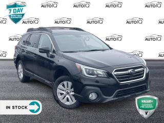 Odometer is 6658 kilometers below market average!<br><br>Front fog lights, Heated front seats, Power Liftgate, Power moonroof, STARLINK/Apple CarPlay/Android Auto, Steering wheel mounted audio controls.<br><br>Black<br>2019 Subaru Outback 2.5i Touring<br>Touring 4D Sport Utility<br>2.5L Boxer H4 DOHC 16V<br>Lineartronic CVT<br>AWD<br><br>Awards:<br>  * ALG Canada Residual Value Awards, Residual Value Awards<p> </p>

<h4>VALUE+ CERTIFIED PRE-OWNED VEHICLE</h4>

<p>36-point Provincial Safety Inspection<br />
172-point inspection combined mechanical, aesthetic, functional inspection including a vehicle report card<br />
Warranty: 30 Days or 1500 KMS on mechanical safety-related items and extended plans are available<br />
Complimentary CARFAX Vehicle History Report<br />
2X Provincial safety standard for tire tread depth<br />
2X Provincial safety standard for brake pad thickness<br />
7 Day Money Back Guarantee*<br />
Market Value Report provided<br />
Complimentary 3 months SIRIUS XM satellite radio subscription on equipped vehicles<br />
Complimentary wash and vacuum<br />
Vehicle scanned for open recall notifications from manufacturer</p>

<p>SPECIAL NOTE: This vehicle is reserved for AutoIQs retail customers only. Please, No dealer calls. Errors & omissions excepted.</p>

<p>*As-traded, specialty or high-performance vehicles are excluded from the 7-Day Money Back Guarantee Program (including, but not limited to Ford Shelby, Ford mustang GT, Ford Raptor, Chevrolet Corvette, Camaro 2SS, Camaro ZL1, V-Series Cadillac, Dodge/Jeep SRT, Hyundai N Line, all electric models)</p>

<p>INSGMT</p>