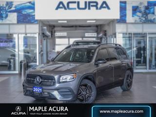 Panoramic Sunroof, Bluetooth, Market Value Pricing, Not a Rental, Local Trade, 30 Day 1,000km safety related and 90 Day 5,000 km engine and transmission warranty, ** All vehicles are all in priced, No additional fees are applied., Ask us about including Acuras 40 month Tire and Rim warranty., 4-Wheel Disc Brakes, 8 Speakers, Adaptive suspension, Alloy wheels, Brake assist, Illuminated entry, Power driver seat, Power moonroof: Panoramic, Rain sensing wipers, Steering wheel mounted audio controls, Trip computer.

Recent Arrival! 2021 Mercedes-Benz GLB 250 4MATIC®
4MATIC® I4 8-Speed Manual 4MATIC®


** All vehicles are all in priced, No additional fees are applied. Buying an used vehicle from Maple Acura is always a safe investment. We know you want to be confident in your choice and we want you to be fully satisfied. Thats why ALL our used vehicles come with our limited warranty peace of mind package included in the price. No questions, no discussion - 30 days or 1,000 km safety related warranty 90 days or 5,000 kilometre powertrain coverage. From the day you pick up your new car you can rest assured that we have you covered.
Awards:
  * ALG Canada Residual Value Awards
