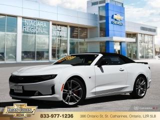 <b>Low Mileage, Cooled Seats,  Leather Seats,  Climate Control,  Apple CarPlay,  Android Auto!</b>

 

    This Chevy Camaro is more than just a muscle car. Its a true sports car thanks to its sharp, agile handling. This  2024 Chevrolet Camaro is fresh on our lot in St Catharines. 

 

With all the tech and luxury features you expect from a modern vehicle paired with iconic and legendary performance, you can be sure this 2024 Chevy Camaro is the car of your dreams. Built around a smaller, lighter architecture than the previous generation, this Chevrolet Camaro takes full advantage of its tighter proportions with more responsive braking, better handling in the corners and more nimble driving performance.This low mileage  convertible has just 4,596 kms. Its  white in colour  . It has a 10 speed automatic transmission and is powered by a  335HP 3.6L V6 Cylinder Engine. 

 

 Our Camaros trim level is 2LT. Upgrading to this Camaro 2LT adds on dual-zone climate control and heated and ventilated front seats with leather-trimmed upholstery, along with Apple CarPlay and Android Auto, SiriusXM satellite radio, and Wi-Fi hotspot capability. Additional features include remote keyless entry, sport suspension, and a rearview camera. This vehicle has been upgraded with the following features: Cooled Seats,  Leather Seats,  Climate Control,  Apple Carplay,  Android Auto,  Cruise Control,  Rear Camera. 

 





 Come by and check out our fleet of 60+ used cars and trucks and 150+ new cars and trucks for sale in St Catharines.  o~o