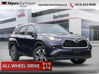 <b>Low Mileage, Hybrid,  Sunroof,  Power Liftgate,  Heated Seats,  Apple CarPlay!</b><br> <br>  Compare at $62294 - Our Live Market Price is just $59898! <br> <br>   No matter where youre travelling, nothing will take you there like the Highlander. This  2024 Toyota Highlander is fresh on our lot in Ottawa. <br> <br>From the moment you see it, youll realize the Highlander is something special. From its eccentric exterior styling to plush comfort and impressive handling, this 2024 Highlander is no standard SUV. Intoxicating power, capability and safety features ensure that this SUV exceeds your ever expectation, allowing you to accomplish more and do it all in style. This low mileage  SUV has just 3,376 kms. Its  blue in colour  . It has an automatic transmission and is powered by a  243HP 2.5L 4 Cylinder Engine. <br> <br> Our Highlanders trim level is Hybrid XLE. Endless capability and exceptional performance continues with this Highlander Hybrid XLE, which adds on an express open/close panoramic sunroof, SofTex synthetic leather upholstery, roof rack rails, a power-operated rear liftgate, heated front seats with a power-adjustable drivers seat, 60-40 folding split-bench rear seats, adaptive cruise control, proximity keyless entry with push button start, dual-zone climate control with rear separate controls, and an 8-inch infotainment screen with Apple CarPlay, Android Auto and SiriusXM satellite radio. Safety features include lane departure warning, lane keeping assist, forward collision alert, evasive steering assist, and driver monitoring alert. Additional standard equipment include front and rear cupholders, LED headlights with automatic high beams, and so much more! This vehicle has been upgraded with the following features: Hybrid,  Sunroof,  Power Liftgate,  Heated Seats,  Apple Carplay,  Android Auto,  Adaptive Cruise Control. <br> <br>To apply right now for financing use this link : <a href=https://www.myersbarrhaventoyota.ca/quick-approval/ target=_blank>https://www.myersbarrhaventoyota.ca/quick-approval/</a><br><br> <br/><br>At Myers Barrhaven Toyota we pride ourselves in offering highly desirable pre-owned vehicles. We truly hand pick all our vehicles to offer only the best vehicles to our customers. No two used cars are alike, this is why we have our trained Toyota technicians highly scrutinize all our trade ins and purchases to ensure we can put the Myers seal of approval. Every year we evaluate 1000s of vehicles and only 10-15% meet the Myers Barrhaven Toyota standards. At the end of the day we have mutual interest in selling only the best as we back all our pre-owned vehicles with the Myers *LIFETIME ENGINE TRANSMISSION warranty. Thats right *LIFETIME ENGINE TRANSMISSION warranty, were in this together! If we dont have what youre looking for not to worry, our experienced buyer can help you find the car of your dreams! Ever heard of getting top dollar for your trade but not really sure if you were? Here we leave nothing to chance, every trade-in we appraise goes up onto a live online auction and we get buyers coast to coast and in the USA trying to bid for your trade. This means we simultaneously expose your car to 1000s of buyers to get you top trade in value. <br>We service all makes and models in our new state of the art facility where you can enjoy the convenience of our onsite restaurant, service loaners, shuttle van, free Wi-Fi, Enterprise Rent-A-Car, on-site tire storage and complementary drink. Come see why many Toyota owners are making the switch to Myers Barrhaven Toyota. <br>*LIFETIME ENGINE TRANSMISSION WARRANTY NOT AVAILABLE ON VEHICLES WITH KMS EXCEEDING 140,000KM, VEHICLES 8 YEARS & OLDER, OR HIGHLINE BRAND VEHICLE(eg. BMW, INFINITI. CADILLAC, LEXUS...) o~o