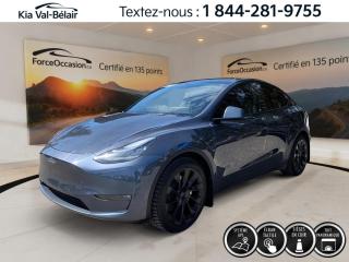 Used 2022 Tesla Model Y Longue autonomie AWD*TOIT*GPS*CUIR BLANC*B-ZONE* for sale in Québec, QC