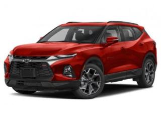 New Price!Recent Arrival!Red Hot 2020 Chevrolet Blazer RS | FOR SALE IN STEELE GMC FREDERICTON | AWD 9-Speed Automatic 3.6L V6 SIDI DOHC VVT* Market Value Pricing *, AWD, 3.49 Final Drive Ratio, 4-Wheel Disc Brakes, 6 Speakers, 6-Speaker Audio System Feature, 6-Way Power Front Passenger Seat Adjuster, ABS brakes, Advance All-Wheel Drive System, Air Conditioning, Alloy wheels, AM/FM radio: SiriusXM, Apple CarPlay/Android Auto, Auto-dimming door mirrors, Auto-dimming Rear-View mirror, Automatic temperature control, Brake assist, Bumpers: body-colour, Child-Seat-Sensing Airbag, Compass, Delay-off headlights, Driver door bin, Driver vanity mirror, Dual front impact airbags, Dual front side impact airbags, Electronic Stability Control, Emergency communication system: OnStar and Chevrolet connected services capable, Four wheel independent suspension, Front anti-roll bar, Front Bucket Seats, Front dual zone A/C, Front reading lights, Fully automatic headlights, Garage door transmitter, Heated door mirrors, Heated Driver & Front Passenger Seats, Heated front seats, Heated steering wheel, High-Intensity Discharge Headlights, Illuminated entry, Knee airbag, Leather Shift Knob, Low tire pressure warning, Navigation System, Occupant sensing airbag, Outside temperature display, Overhead airbag, Overhead console, Panic alarm, Passenger door bin, Passenger vanity mirror, Perforated Leather-Appointed Seat Trim, Power door mirrors, Power driver seat, Power Liftgate, Power passenger seat, Power steering, Power windows, Preferred Equipment Group 1RS, Radio data system, Radio: Chevrolet Infotainment 3 Plus System, Rear anti-roll bar, Rear reading lights, Rear window defroster, Rear window wiper, Remote keyless entry, Ride & Handling Suspension, Roof rack: rails only, Security system, SiriusXM w/360L, Speed control, Speed-sensing steering, Split folding rear seat, Spoiler, Steering wheel mounted audio controls, Tachometer, Telescoping steering wheel, Tilt steering wheel, Traction control, Trip computer, Turn signal indicator mirrors, Variably intermittent wipers, Voltmeter.Certification Program Details: 80 Point Inspection Fresh Oil Change Full Vehicle Detail Full tank of Gas 2 Years Fresh MVI Brake through InspectionSteele GMC Buick Fredericton offers the full selection of GMC Trucks including the Canyon, Sierra 1500, Sierra 2500HD & Sierra 3500HD in addition to our other new GMC and new Buick sedans and SUVs. Our Finance Department at Steele GMC Buick are well-versed in dealing with every type of credit situation, including past bankruptcy, so all customers can have confidence when shopping with us!Steele Auto Group is the most diversified group of automobile dealerships in Atlantic Canada, with 47 dealerships selling 27 brands and an employee base of well over 2300.Awards:* JD Power Canada Automotive Performance, Execution and Layout (APEAL) Study