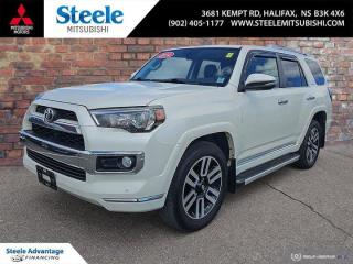 PEOPLE LOVE THESE. I LOVE THESE. YOU LOVE THESE!2014 Toyota 4Runner SR5 LEATHER | SUNROOF | FUN 4WD, Cloth, 4-Wheel Disc Brakes, 8 Speakers, ABS brakes, Alloy wheels, Bumpers: body-colour, CD player, Dual front impact airbags, Dual front side impact airbags, Front wheel independent suspension, Leather steering wheel, Occupant sensing airbag, Overhead airbag, Overhead console, Passenger vanity mirror, Power driver seat, Power passenger seat, Power steering, Spoiler, Telescoping steering wheel, Tilt steering wheel, Traction control, Trip computer, Voltmeter.Super White 2014 Toyota 4Runner SR5 LEATHER | SUNROOF | FUN 4WD 5-Speed Automatic 4.0L V6 SMPI DOHC 24VSteele Mitsubishi has the largest and most diverse selection of preowned vehicles in HRM. Buy with confidence, knowing we use fair market pricing guaranteeing the absolute best value in all of our pre owned inventory!Steele Auto Group is one of the most diversified group of automobile dealerships in Canada, with 60 dealerships selling 29 brands and an employee base of well over 2300. Sales are up over last year and our plan going forward is to expand further into Atlantic Canada and the United States furthering our commitment to our Canadian customers as well as welcoming our new customers in the USA.Reviews:* Owners report a high degree of off-road capability, a sense of confidence in all terrain and weather conditions, decent space, and a relatively comfortable ride. The engine is a decent all-around performer, too, according to many drivers. The high-end stereo system is a feature content favourite as well. Source: autoTRADER.ca