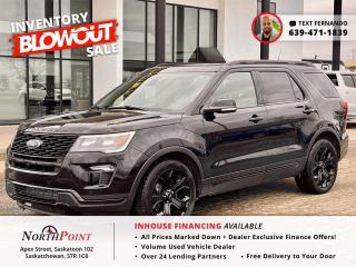 2019 Ford Explorer Sport for Sale in Saskatoon, SK GET APPROVED ONLINE OR TEXT 639-471-1839 (FERNANDO  GENERAL MANAGER) <br/> Excellent Maintenance Track Record <br/>  <br/> Local Trade <br/>  <br/> Comes with Transferrable Extended Warranty - 2026 <br/>  <br/> 2 Sets of Keys <br/>  <br/> Fully Loaded <br/>  <br/> Elevate your driving experience with the rugged yet refined 2019 Ford Explorer Sport, now available at North Point Auto Sales in Saskatoon. This SUV is designed to handle every adventure with confidence, offering powerful performance and versatile features. The Explorer Sport is powered by a potent twin-turbocharged V6 engine, delivering exhilarating performance on both city streets and off-road trails. Its intelligent four-wheel drive system ensures traction and stability in various driving conditions, while the Terrain Management System allows you to tailor the driving experience to your preferences. Inside, the Explorer Sport offers a spacious and comfortable cabin with premium materials and advanced technology features, including Fords SYNC 3 infotainment system with voice recognition and smartphone integration. Safety is paramount, with available features such as adaptive cruise control, lane-keeping assist, and blind-spot monitoring keeping you and your passengers protected on every journey. At North Point Auto Sales, we understand the importance of flexibility, which is why we offer customizable financing options, including in-house financing, to suit your budget and needs. Visit us in Saskatoon today to experience the versatility and capability of the 2019 Ford Explorer Sport firsthand. #FordExplorerSport #NorthPointAutoSales #SaskatoonSUVs, now available at North Point Auto Sales in Saskatoon. This SUV is designed to handle every adventure with confidence, offering powerful performance and versatile features. The Explorer Sport is powered by a potent twin-turbocharged V6 engine, delivering exhilarating performance on both city streets and off-road trails. Its intelligent four-wheel drive system ensures traction and stability in various driving conditions, while the Terrain Management System allows you to tailor the driving experience to your preferences. Inside, the Explorer Sport offers a spacious and comfortable cabin with premium materials and advanced technology features, including Fords SYNC 3 infotainment system with voice recognition and smartphone integration. Safety is paramount, with available features such as adaptive cruise control, lane-keeping assist, and blind-spot monitoring keeping you and your passengers protected on every journey. At North Point Auto Sales, we understand the importance of flexibility, which is why we offer customizable financing options, including in-house financing, to suit your budget and needs. Visit us in Saskatoon today to experience the versatility and capability of the 2019 Ford Explorer Sport firsthand. #FordExplorerSport #NorthPointAutoSales #SaskatoonSUVs <br/> <br/>  <br/> Looking for used car Financing in Saskatoon?    GET PRE APPROVED ONLINE TODAY!   <br/> ****** IN HOUSE FINANCING AVAILABLE ******* <br/> Over 25 lending partners on site <br/> Free Delivery anywhere in Western Canada <br/> Full Vehicle History Disclosure <br/> Dealer Exclusive Financing Incentives(O.A.C) <br/> We Take anything on Trade  Powersports, Boats, RV. <br/> <br/>  <br/> This vehicle qualifies for Special Low % Financing <br/> NORTH POINT AUTO SALES in Saskatoon. <br/> Call or Text Fernando (639) 471-1839 (General Manager) <br/>             <br/>          www.northpointautosales.ca  <br/> *Conditions Apply. Contact Dealer for Details.  <br/> Looking for the best selection of quality used cars in Saskatoon? Look no further than North Point Auto Sales! Our extensive inventory features a diverse range of meticulously inspected vehicles, ensuring you get the reliable and safe ride you deserve. At North Point, we believe in transparent and fair pricing. Our competitive prices reflect the true value of our vehicles, giving you peace of mind that youre making a smart investment. What sets us apart is our dedicated team of automotive experts. With years of experience, theyre passionate about helping you find the perfect vehicle that fits your lifestyle and budget. Plus, we work with a network of trusted lenders to provide you with flexible financing options. We take pride in our commitment to customer satisfaction. Our service doesnt end after the sale. Were here to support you with any questions or concerns, ensuring you have a seamless ownership experience. Located right here in Saskatoon, we understand the unique needs of the local community. Our deep knowledge of the market allows us to provide you with the best possible service. Visit us today at 102 Apex Street, Saskatoon, SK and experience the North Point Auto Sales difference for yourself. Drive away in a vehicle youll love, knowing you made the right choice with North Point! <br/>