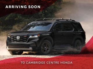 <p><strong>Introducing the Pilot Black Edition  Where Attitude Meets Performance!</strong></p>

<p>Under the hood, youll find a powerful 3.5-litre, 24-valve, Direct Injection, DOHC, i-VTEC® V6 engine, paired with a smooth-shifting 10-speed automatic transmission featuring Shift-by-Wire and convenient steering wheel-mounted paddle shifters. With the Intelligent Variable Torque Management (i-VTM4) AWD system, an Intelligent Traction Management System, and an engine idle-stop feature, your drive is not only stable but fuel-efficient, ensuring a smooth journey for both you and your passengers.</p>

<p>Keep your passengers entertained with the Advanced Rear Entertainment system, which boasts a Blu-ray Entertainment System with a stunning 10.2-inch display, integrated remote control, and wireless headsets offering personal surround sound. Plus, the HDMI® input jack and 115-volt power outlet make it easy to connect other devices for endless entertainment possibilities.</p>

<p>Worried about space? Dont be! The Pilot offers ample room for additional passengers, all of whom can enjoy the comfort of the tri-zone automatic climate control with an air-filtration system, heated and ventilated front seats, and heated second-row outboard seats. Ambient red lighting adds a touch of sophistication to your Pilot on those dark winter nights.</p>

<p>Parking becomes effortless with the Pilot Tourings multi-angle rearview camera, complete with dynamic guidelines, and body-coloured front and rear parking sensors. And for navigation and connectivity, youll love the Honda Satellite-Linked Navigation System (GPS) with bilingual voice recognition, SiriusXM satellite radio, and seamless integration of Apple CarPlay (Apple Auto) and Android Auto (Android Play) on the Display Audio System with HondaLink. Siri® Eyes Free compatibility is a bonus for Apple users. The BOSE® Premium Sound System with 12 speakers, including a subwoofer, delivers a top-notch audio experience.</p>

<p>Want to let the outside in? The one-touch power panoramic moonroof (sunroof) offers that refreshing touch of nature. Plus, with a towing capacity of up to 2,268 kg, you wont have to leave anything behind. Loading up the Pilot is a breeze, thanks to the power tailgate with hands-free access.</p>

<p>Safety is paramount with the latest in Hondas safety technology, including Adaptive Cruise Control, Forward Collision Warning system, Collision Mitigation Braking system, Lane Departure Warning system, Rear Seat Reminder, Traffic Sign Recognition, Traffic Jam Assist, Vehicle Stability Assist, Lane Keeping Assist System and Road Departure Mitigation system, all designed to make your drive safer. For added peace of mind, the Blind Spot Information (BSI) system, Hill Start Assist and Rear Cross Traffic Monitor system keep an extra eye out for you.</p>

<p><em><strong>Premium paint charge of $300 is not included on all colours/models. </strong></em></p>

<p><span style=color:#ff0000><em><strong>Incoming factory order, available for sale.</strong></em></span></p>

<p>Experience the Difference at Cambridge Centre Honda! Why Test Drive Here? You choose: drive with a sales person or on your own, extended overnight and at home test drives available. Why Purchase Here? VIP Coupon Booklet: up to $1000 in service & other savings, FREE Ontario-Wide Delivery. Cambridge Centre Honda proudly serves customers from Cambridge, Kitchener, Waterloo, Brantford, Hamilton, Waterford, Brant, Woodstock, Paris, Branchton, Preston, Hespeler, Galt, Puslinch, Morriston, Roseville, Plattsville, New Hamburg, Baden, Tavistock, Stratford, Wellesley, St. Clements, St. Jacobs, Elmira, Breslau, Guelph, Fergus, Elora, Rockwood, Halton Hills, Georgetown, Milton and all across Ontario!</p>