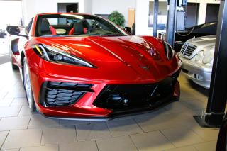 <p>2023 CHEV CORVETTE HARD TOP CONVERTIBLE STINGRAY 3LT Z51 PERFORMANCE PAC WITH ONLY 750 ORGINAL KMS! RED MIST TINTCOAT METALIC WITH BLACK ALCANTARA, RED STITCH/HIGHLIGHTS AND RED SEATBELTS. OVER 23K IN OPTIONS, NO LUX TAX, LIKE NEW AND READY FOR DELIVERY!  PLEASE CALL VITO TO DISCUSS AND ARRANGE A VIEWING! THANK YOU.  </p>