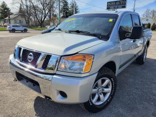 <p><span style=font-family: Segoe UI, sans-serif; font-size: 18px;>***CREW CAB 4X4 PACKAGE***EXTREMELY GOOD CONDITION SILVER NISSAN PICKUP W/ EXCELLENT MILEAGE, EQUIPPED W/ THE POWERFUL 8 CYLINDER 5.6L 317 HORSEPOWER DOHC ENGINE, LOADED W/ REAR-VIEW CAMERA W/ PARK ASSIST SENSORS, CLASS-3 TOW HITCH PACKAGE, CRUISE CONTROL, KEYLESS ENTRY, ALLOY RIMS, TINTED WEINDOWS, POWER SEATS, POWER/HEATED SIDE VIEW MIRRORS, AM/FM/XM/CD RADIO, POWER CARGO WINDOW, WARRANTY AND MUCH MORE! This vehicle comes certified with all-in pricing excluding HST tax and licensing. Also included is a complimentary 36 days complete coverage safety and powertrain warranty, and one year limited powertrain warranty. Please visit our website at bossauto.ca today!</span><span style=mso-spacerun: yes;> </span></p>