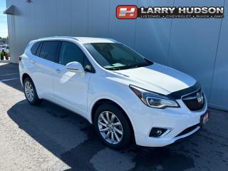 This Buick Envision Essence Features a 2.5L DOHC 4-Cylinder Engine, 6-Speed Automatic Transmission, All-Wheel Drive, Summit White Exterior, Ebony Leather Interior, Heated Front Seats, 8-Way Power Driver Seat, Heated Rear Seats, Remote Vehicle Start, High Definition Rear Vision Camera, Rear Park Assist, Universal Home Remote, Power Windows/Door Locks, Buick Infotainment System w/ 8 Colour Touchscreen, Heated Steering Wheel, Cruise Control, Teen Driver Settings, Front & Rear Floor Mats, Deep Tint Rear Glass, Hands Free Power Liftgate, Front Fog Lamps, HID Headlamps, Engine Block Heater, Tire Pressure Monitor, 18 Wheels/All Season Tires, OnStar Services Available, OnStar 4G LTE Wi-Fi Hotspot Capable, SiriusXM Satellite Radio Services Available.

<br> <br><i>-- The Larry Hudson Group is a family run automotive organization that has enjoyed growth for over 40 years of business. We have a great selection of new inventory and what we feel are the best reconditioned used cars in Ontario. Hudsons NEED your trade. We can offer you top market value for your current vehicle. Please come and partake in a great buying experience with the Larry Hudson Group in Listowel. FREE CarFax report available with every used vehicle! --</i>