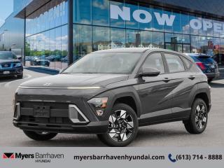 <b>Heated Seats,  Heated Steering Wheel,  Adaptive Cruise Control,  Aluminum Wheels,  Apple CarPlay!</b><br> <br> <br> <br>  With incredible safety features that help you stay on the road, this Kona lets you get further and see more than ever before. <br> <br>With more versatility than its tiny stature lets on, this Kona is ready to prove that big things can come in small packages. With an incredibly long feature list, this Kona is incredibly safe and comfortable, compatible with just about anything, and ready for lifes next big adventure. For distilled perfection in the busy crossover SUV segment, this Kona is the obvious choice.<br> <br> This ecotronic grey SUV  has an automatic transmission and is powered by a  147HP 2.0L 4 Cylinder Engine.<br> This vehicles price also includes $2984 in additional equipment.<br> <br> Our Konas trim level is Preferred FWD. This Kona Preferred steps things up with a heated steering wheel, adaptive cruise control and upgraded aluminum wheels, along with standard features such as heated front seats, front and rear LED lights, remote engine start, and an immersive dual-LCD dash display with a 12.3-inch infotainment screen bundled with Apple CarPlay, Android Auto and Bluelink+ selective service internet access. Safety features also include blind spot detection, lane keeping assist with lane departure warning, front pedestrian braking, and forward collision mitigation. This vehicle has been upgraded with the following features: Heated Seats,  Heated Steering Wheel,  Adaptive Cruise Control,  Aluminum Wheels,  Apple Carplay,  Android Auto,  Remote Start. <br><br> <br/> See dealer for details. <br> <br><br> Come by and check out our fleet of 20+ used cars and trucks and 80+ new cars and trucks for sale in Ottawa.  o~o