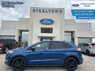 <b>Aluminum Wheels,  Heated Seats,  Power Liftgate,  Apple CarPlay,  Android Auto!</b><br> <br> <br> <br>We value your TIME, we wont waste it or your gas is on us!   We offer extended test drives and if you cant make it out to us we will come straight to you!<br> <br>  With a great mix of efficiency and incredible performance, the Ford Edge is here to get you wherever you want to go. <br> <br>With meticulous attention to detail and amazing style, the Ford Edge seamlessly integrates power, performance and handling with awesome technology to help you multitask your way through the challenges that life throws your way. Made for an active lifestyle and spontaneous getaways, the Ford Edge is as rough and tumble as you are. Push the boundaries and stay connected to the road with this sweet ride!<br> <br> This atlas blue metallic SUV  has an automatic transmission and is powered by a  250HP 2.0L 4 Cylinder Engine.<br> <br> Our Edges trim level is ST Line. Taking things to the edge with this ST Line trim, featuring unique gloss-black wheels, a blacked-out grille with trim-specific exterior styling, aggressive exhaust tips, front fog lamps, a numeric keypad for extra security, and supportive ActiveX heated front bucket seats, with power-adjustment and lumbar support. This trim also features a power liftgate for rear cargo access, a key fob with remote engine start and rear parking sensors, a 12-inch capacitive infotainment screen bundled with wireless Apple CarPlay and Android Auto, SiriusXM satellite radio, a 6-speaker audio setup, and 4G mobile hotspot internet connectivity. You and yours are assured of optimum road safety, with blind spot detection, rear cross traffic alert, pre-collision assist with automatic emergency braking, lane keeping assist, lane departure warning, forward collision alert, driver monitoring alert, and a rearview camera with an inbuilt washer. Also standard include proximity keyless entry, dual-zone climate control, 60-40 split front folding rear seats, LED headlights with automatic high beams, and even more. This vehicle has been upgraded with the following features: Aluminum Wheels,  Heated Seats,  Power Liftgate,  Apple Carplay,  Android Auto,  Remote Start,  Ford Co-pilot360. <br><br> View the original window sticker for this vehicle with this url <b><a href=http://www.windowsticker.forddirect.com/windowsticker.pdf?vin=2FMPK4J98RBB23145 target=_blank>http://www.windowsticker.forddirect.com/windowsticker.pdf?vin=2FMPK4J98RBB23145</a></b>.<br> <br>To apply right now for financing use this link : <a href=http://www.steeltownford.com/?https://CreditOnline.dealertrack.ca/Web/Default.aspx?Token=bf62ebad-31a4-49e3-93be-9b163c26b54c&La target=_blank>http://www.steeltownford.com/?https://CreditOnline.dealertrack.ca/Web/Default.aspx?Token=bf62ebad-31a4-49e3-93be-9b163c26b54c&La</a><br><br> <br/> Total  cash rebate of $4500 is reflected in the price. Credit includes $4,500 Non-Stackable Cash Purchase Assistance. Credit is available in lieu of subvented financing rates.  Incentives expire 2024-04-30.  See dealer for details. <br> <br>Family owned and operated in Selkirk for 35 Years.  <br>Steeltown Ford is located just 20 minutes North of the Perimeter Hwy, with an onsite banking center that offers free consultations. <br>Ask about our special dealer rates available through all major banks and credit unions.<br>Dealer retains all rebates, plus taxes, govt fees and Steeltown Protect Plus.<br>Steeltown Ford Protect Plus includes:<br>- Life Time Tire Warranty <br>Dealer Permit # 1039<br><br><br> Come by and check out our fleet of 100+ used cars and trucks and 220+ new cars and trucks for sale in Selkirk.  o~o
