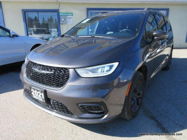 2021 Chrysler Pacifica ALL-WHEEL DRIVE 'S-TYPE' 7 PASSENGER 3.6L - V6.. CAPTAINS.. THIRTD ROW.. LEATHER.. HEATED SEATS & WHEEL.. DVD PLAYER.. BACK-UP CAMERA..