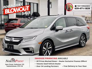 2020 HONDA ODYSSEY TOURING for Sale in Saskatoon, SK 2020HondaOdysseyTOURING71,235 KM <br/> JUST ARRIVED <br/>  <br/> FRESH SASK SAFETY <br/>  <br/> FULLY LOADED TOURING <br/>  <br/> REAR ENTERTAINMENT <br/>  <br/> <br/>  <br/> Experience the pinnacle of family travel with the 2020 Honda Odyssey Touring, now available at North Point Auto Sales in Saskatoon. This top-tier minivan offers a blend of comfort, technology, and versatility, making it an ideal choice for families on the go. The Odyssey Touring features a powerful 3.5-litre V6 engine paired with a smooth 10-speed automatic transmission, providing both efficiency and ample power for all your adventures. <br/> Inside, the cabin is a haven of luxury and practicality, equipped with leather-trimmed seats, an advanced rear-seat entertainment system, and the innovative HondaVac built-in vacuum cleaner, perfect for quick cleanups. Cutting-edge technology ensures connectivity and safety, including Hondas Satellite-Linked Navigation System, multi-angle rearview camera, and the comprehensive Honda Sensing suite of safety features such as collision mitigation braking, road departure mitigation, and adaptive cruise control. <br/> With spacious seating for up to eight passengers and configurable seating arrangements, the Odyssey Touring adapts to every familys needs, whether its carpooling or hauling cargo. At North Point Auto Sales, we provide customizable financing options, including in-house financing, to accommodate your financial needs and make your vehicle purchase as convenient as possible. Stop by in Saskatoon to see why the 2020 Honda Odyssey Touring is the ultimate family vehicle. #HondaOdysseyTouring #FamilyMinivan #NorthPointAutoSales #SaskatoonCars <br/>   <br/> STOCK # PT2463 <br/> Looking for a used car Financing in Saskatoon?    GET PRE APPROVED ONLINE TODAY!   <br/> ****** IN HOUSE FINANCING AVAILABLE ******* <br/> Over 25 lending partners on site <br/> Free Delivery anywhere in Western Canada <br/> Full Vehicle History Disclosure <br/> Dealer Exclusive Financing Incentives(O.A.C) <br/> We Take anything on Trade  Powersports, Boats, RV. <br/> This vehicle qualifies for Special Low % Financing <br/> NORTH POINT AUTO SALES in Saskatoon. <br/> Call or Text Fernando (639) 471-1839 (General Manager) <br/>             <br/>            www.northpointautosales.ca  <br/> *Conditions Apply. Contact Dealer for Details.  <br/> Looking for the best selection of quality used cars in Saskatoon? Look no further than North Point Auto Sales! Our extensive inventory features a diverse range of meticulously inspected vehicles, ensuring you get the reliable and safe ride you deserve. At North Point, we believe in transparent and fair pricing. Our competitive prices reflect the true value of our vehicles, giving you peace of mind that youre making a smart investment. What sets us apart is our dedicated team of automotive experts. With years of experience, theyre passionate about helping you find the perfect vehicle that fits your lifestyle and budget. Plus, we work with a network of trusted lenders to provide you with flexible financing options. We take pride in our commitment to customer satisfaction. Our service doesnt end after the sale. Were here to support you with any questions or concerns, ensuring you have a seamless ownership experience. Located right here in Saskatoon, we understand the unique needs of the local community. Our deep knowledge of the market allows us to provide you with the best possible service. Visit us today at 102 Apex Street, Saskatoon, SK and experience the North Point Auto Sales difference for yourself. Drive away in a vehicle youll love, knowing you made the right choice with North Point! <br/>