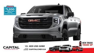 This GMC Sierra 1500 delivers a Gas V8 5.3L/325 engine powering this Automatic transmission. X31 OFF-ROAD PACKAGE includes Off-Road suspension, (JHD) Hill Descent Control, (NZZ) skid plates, (K47) heavy-duty air filter and X31 hard badge Includes (B1J) rear wheelhouse liners and (NQH) 2-speed transfer case. Includes (N10) dual exhaust., ENGINE, 5.3L ECOTEC3 V8 (355 hp [265 kW] @ 5600 rpm, 383 lb-ft of torque [518 Nm] @ 4100 rpm); featuring Dynamic Fuel Management, Wireless, Apple CarPlay / Wireless Android Auto.*This GMC Sierra 1500 Comes Equipped with These Options *Windows, power front, drivers express up/down, Window, power front, passenger express down, Wi-Fi Hotspot capable (Terms and limitations apply. See onstar.ca or dealer for details.), Wheels, 20 x 9 (50.8 cm x 22.9 cm) 6-spoke High gloss Black painted aluminum, Wheel, 17 x 8 (43.2 cm x 20.3 cm) full-size, steel spare, USB Ports, 2, Charge/Data ports located on instrument panel, USB ports, (2) charge-only, rear, Transmission, 8-speed automatic, (Column shifter) electronically controlled with overdrive and tow/haul mode. Includes Cruise Grade Braking and Powertrain Grade Braking (Standard and only available with (L3B) 2.7L TurboMax engine.), Transfer case, single speed, electronic Autotrac with push button control (4WD models only), Tires, 275/60R20 all-season, blackwall.* Visit Us Today *Come in for a quick visit at Capital Chevrolet Buick GMC Inc., 13103 Lake Fraser Drive SE, Calgary, AB T2J 3H5 to claim your GMC Sierra 1500!