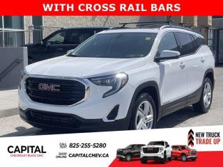 Come see this 2018 GMC Terrain SLE. Its Automatic transmission and Turbo Gas/Ethanol I4 1.5L/ engine will keep you going. This GMC Terrain has the following options: ENGINE, 1.5L TURBO DOHC 4-CYLINDER, SIDI, VVT (170 hp [127.0 kW] @ 5600 rpm, 203 lb-ft of torque [275.0 N-m] @ 2000 - 4000 rpm) (STD), Windows, power with rear Express-Down, Windows, power with front passenger express-down, Window, power with driver Express-Up/Down, Wheels, 17 x 7 (43.2 cm x 17.8 cm) Silver painted aluminum (Standard with (LYX) 1.5L Turbo 4-cylinder engine only.), Wheel, spare, 16 (40.6 cm) steel (Standard with (LYX) 1.5L Turbo 4-cylinder engine only.), USB data ports, 2, one type-A and one type-C includes auxiliary input jack, located in front centre storage bin, USB charging-only ports, 2, located on the rear of the centre console, Trim, Black lower body, and Tires, P225/65R17 all-season blackwall (AWD models only.). Test drive this vehicle at Capital Chevrolet Buick GMC Inc., 13103 Lake Fraser Drive SE, Calgary, AB T2J 3H5.