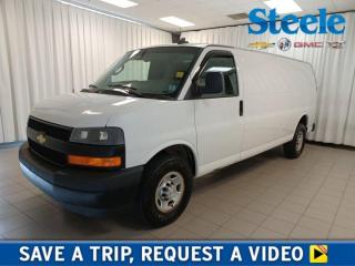 Our 2019 Chevrolet Express Cargo Van 2500 W/T looks great in Summit White and is ready to help you work smarter! Powered by a 4.3 Litre V6 that generates 276hp while paired with a 6 Speed Automatic Heavy Duty transmission making this Van capable of helping you tackle your biggest jobs. Our Rear Wheel Drive gets the job done and still helps you secure approximately 13.8L/100km on the highway. This Work Van provides easy access with 60/40-split swing-out right-side doors and swing-out rear doors. Inside, youll see that everything is in place to keep you comfortable as you work. Youll enjoy the high back front bucket seats, a trip computer, a convenient console with storage, cup holders, and 2 power outlets to keep you charged. Youll appreciate the durability enhanced by vinyl floor covering, vinyl seating, and protective inner door panels. Drive confidently in our Chevrolet with ABS, stability control, and a tire-pressure monitoring system. This Express Cargo Van 2500 van will help you get the most out of your investment. Go ahead. Save this Page and Call for Availability. We Know You Will Enjoy Your Test Drive Towards Ownership! Steele Chevrolet Atlantic Canadas Premier Pre-Owned Super Center. Being a GM Certified Pre-Owned vehicle ensures this unit has been fully inspected fully detailed serviced up to date and brought up to Certified standards. Market value priced for immediate delivery and ready to roll so if this is your next new to your vehicle do not hesitate. Youve dealt with all the rest now get ready to deal with the BEST! Steele Chevrolet Buick GMC Cadillac (902) 434-4100 Metros Premier Credit Specialist Team Good/Bad/New Credit? Divorce? Self-Employed?
