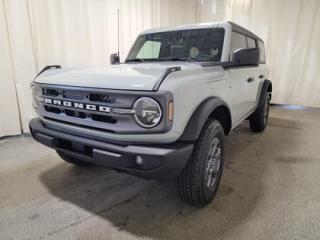 This all new, full sized 2024 Ford Bronco 222A looks absolutely stunning in Cactus Grey. This 5-passenger crossover comes with the 2.3L EcoBoost engine. This remarkable engine not only produces 270 horsepower and 309 ft pounds of torque, but by leveraging the EcoBoost technology and an 10-speed automatic transmission this truck is rated it to get 11.7L 100/km (24 miles per gallon) combined highway/city fuel economy. 

Key Features:
Moulded In Colour Hard Top
Sound Deadening Headliner 
Front Row Top Panel Storage Bag
Engine Block Heater 
Front Row Heated Seats
Remote Start
Rearview Camera W/Rear Parking Sensor
Trailer Tow Prep Package
SOS Post-Crash Alert System
Connected Navigation
Ford Co-Pilot360 
Leather Wrapped Steering Wheel & Shift Knob
Remote Keyless Entry W/Push-Button Start
Removable Doors & Roof
Pre-Collision Assist W/Emergency Braking
AM/FM Six Speaker Sound System
LED Fog Lights
Wireless Apple Carplay and Android Auto Compatibility
17 All-Season Tires
Dual Zone Automatic Climate Control W/Air Conditioning
FordPass Connect W/Remote Start
Sync 4®
Cruise Control
Front Center Console W/Armrest
Terrain Management System W/5 G.O.A.T Modes
4X4
Block Heater
Four-Wheel Disc Brakes W/Antilock Braking System & Electronic Stability Control

Accessories:
Mud Flaps - $325.00

Saskatchewan has a challenging climate, but the rare full-sized Bronco is a tough SUV leverages physical features and technology that will keep you comfortable and safe. This specific unit is loaded right up and includes power windows, power locks, power mirrors, air conditioning, cruise, dynamic brake support, manual 6-way drivers & passenger seats, tilt/telescopic steering column, AdvancedTrac® W/roll stability-control, ambient footwell lighting, auto-diming rearview mirror, outside temperature display, hill start assist, MyKey®, perimeter safety system four-wheel drive, front, and rear stabilizer bar and so much more. 

Bennett Dunlop Ford has been located at 770 Broad St, in the heart of Regina for over 40 years! Our 4.6 Star google review (Well over 1,800 reviews) is the result of our commitment to providing the fastest, easiest and most fun customer experience possible. Our customers tell us that they love that we dont charge any admin or documentation fees, our sales team will simply offer our best price upfront and we have a no-questions-asked money back guarantee just in case you change your mind after your purchase.