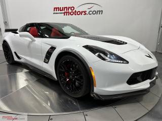 <div><span style=color:rgb( 13 , 13 , 13 )>Vehicle Highlights Include: 2LZ Trim Package, Alcantara Steering Wheel, Alcantara Shifter, Adrenaline Red Seats with Black Alcantara Seat Inserts, Z06 Embossed Headrests, Exposed Carbon Fiber Ground Effects Package (Stage 2 Front Spoiler & Full Side Skirts), Stage 2 Rear Spoiler in Carbon Flash, Carbon Flash Exterior Vents/Trim Accents, Gloss Black Z06 Aluminum Wheels, Bright Red Brake Calipers, Removeable Exposed Carbon Fiber Roof, Carbon Flash Metallic Hood Stinger Stripe, Body Colour Side View Mirrors that are Power & Heated, NPP Performance Exhaust (Aggressive or Mellow Sound), Carbon Flash Badges, NAV Navigation, PDR Performance Data Recorder, Rear Cargo Net, Rear Cargo Luggage Shade, & Weather Tech Floor Liners.  </span></div><div><br /></div><div><span style=color:rgb( 13 , 13 , 13 )>Powering the 2019 Corvette Z06 is the LT4 6.2L Supercharged V8 Engine delivering 650 Horsepower & 650 lb-ft of Torque & this one is paired to the 8 Speed Automatic Transmission with Paddle Shifters.  </span></div><div><br /></div><div><span style=color:rgb( 13 , 13 , 13 )>Z06s are aggressively intimidating looking cars with their stance & wide body.  </span></div><div><span style=color:rgb( 13 , 13 , 13 )>Arctic White with Black Accents showcases the beautiful body lines of the Z06.  Open the Door and you are welcomed to Adrenaline Red Accents & Seats with Black Alcantara Seat Inserts.</span></div><div><br /></div><div><span style=color:rgb( 13 , 13 , 13 )>The Z06 package also comes with Dry Sump, NPP Performance Exhaust (ability to change exhaust volume level), Performance Traction Management, Magnetic Selective Ride Control, Electronic Limited Slip Rear Differential, Rear Differential Cooler, Oil Cooler, Trans Cooler, & 285/30R19 Front & 335/25R20 Rear Tires.  Wider Fenders for a Wider Stance, a host of Aerodynamic Enhancements, Bigger Front 2-piece Steel Slotted Rotors (14.6 Inches) & bigger Brake Calipers with more pad area. The Rear Brakes also get 2-piece Slotted Rotors (14.4 Inches), & Larger Vents enhance Cooling to the Engine, Brakes, Transmission & Differential.  </span></div><div><br /></div><div><span style=color:rgb( 13 , 13 , 13 )>2LZ includes; Front Curb View Camera, Heated/Ventilated Leather Seats, Power Lumbar & Side Bolsters, MEM 8 Way Power Memory Seats, Tilt/Telescopic Steering Column, HUD Heads Up Display, Theft Deterrent System, Bose 10 Speaker Advanced Speaker System with Bass Box, Universal Home Remote, Auto Dimming Mirror, Apple Carplay & Android Auto, HUD Heads Up Display & Dual Zone Automatic Climate Control.  </span></div><div><br /></div><div><span style=color:rgb( 13 , 13 , 13 )>This car also has 8" Diagonal Colour Touch Screen with Infotainment, Driver Information Centre, Rear Vision Camera, Remote Start, Active Handling Stability Control, Xenon High Intensity Headlights, Tire Pressure Monitor System, 3 Spoke Leather Steering Wheel with Controls, & Painted Carbon Fiber Removeable Roof.  </span></div><div><br /></div><div><span style=color:rgb( 13 , 13 , 13 )>This is the final year of the C7 front engine Corvette & a purpose-built sports car that eats supercars for breakfast.  </span></div><div><br /></div><div><span style=color:rgb( 13 , 13 , 13 )>This Performance Corvette has very low mileage & comes with a Clean Carfax.  Come on down to Munro Motors & see this one for yourself, its in stock.  We will look forward to seeing you real soon!</span></div><div><br /></div><div><br /></div><div><span style=color:rgb( 51 , 51 , 51 )> </span></div><div><span style=color:rgb( 51 , 51 , 51 )> CarFax:</span> https://vhr.carfax.ca/?id=HAFkvQZj5NZUXzH9EiGHufjzQU+87+X9</div><div><span style=color:rgb( 51 , 51 , 51 )> </span></div><div><span style=color:rgb( 51 , 51 , 51 )> Yes we take trade in vehicles. </span></div><div><span style=color:rgb( 51 , 51 , 51 )> </span></div><div><span style=color:rgb( 51 , 51 , 51 )> Check us out on youtube: </span><a href=https://www.youtube.com/user/MunroMotors1 style=color:rgb( 160 , 0 , 20 ) rel=nofollow>click here</a></div><div><span style=color:rgb( 51 , 51 , 51 )> </span></div><div><span style=color:rgb( 51 , 51 , 51 )> Like us on Facebook: </span><a href=https://www.facebook.com/munromotors/ rel=nofollow>https://www.facebook.com/munromotors/</a></div><div><span style=color:rgb( 51 , 51 , 51 )> </span></div><div><span style=color:rgb( 51 , 51 , 51 )> We are located in Brantford, Ontario; Telephone City and the hometown of hockey legend Wayne Gretzky. Formerly located in St. George, Ontario for ten years, we are still east of London, south of Cambridge, and west of Hamilton. In order to get our customers to come here, we have to have great prices and then when you get here, we have to have a great car in order to earn your business. </span></div><div><span style=color:rgb( 51 , 51 , 51 )> </span></div><div><span style=color:rgb( 51 , 51 , 51 )>Our business hours are Monday to Friday 10am to 5pm. We are closed on Saturdays and Sundays. </span></div><div><span style=color:rgb( 51 , 51 , 51 )> </span></div><div><span style=color:rgb( 51 , 51 , 51 )>At Munro Motors, we find unique vehicles and post our entire stock online in order to ensure that our vehicles find their happy home. </span></div><div><span style=color:rgb( 51 , 51 , 51 )> </span></div><div><span style=color:rgb( 51 , 51 , 51 )>To ensure our customers can get what they've always wanted, we offer financing services through TD Auto Finance, Desjardins, CIBC Auto Finance and Independent Leasing Companies on vehicles that are less than ten model years old and boats that are less than twenty-five model years old. </span></div><div><span style=color:rgb( 51 , 51 , 51 )> </span></div><div><span style=color:rgb( 51 , 51 , 51 )>We also offer warranty products through Lubrico and GVC warranties to ensure that your mechanical baby stays in tip-top condition. </span></div><div><span style=color:rgb( 51 , 51 , 51 )> </span></div><div><span style=color:rgb( 51 , 51 , 51 )>Because of our customer focused service we have been delivering vehicles to Switzerland, Finland, Rotterdam, Emo, Thunder Bay, Kapuskasing, Halifax, Sudbury, Sault Ste. Marie, Cornwall, Fort Francis, Kelowna, Montréal, Saskatchewan, Virginia, Newfoundland, Edmonton, Ottawa, Fredericton and Winnipeg, as well as Cambridge, Kitchener, Waterloo, Barrie, Windsor, London, Pickering, Peterborough, Oshawa, Sante Fe New Mexico, Blind River, the Greater Toronto Area, and even so far as the Czech Republic! </span></div><div><span style=color:rgb( 51 , 51 , 51 )> </span></div><div><span style=color:rgb( 51 , 51 , 51 )>All of our vehicles are hand-picked by the very knowledgeable owner, Andy Munro, who has been connecting people to their dreams for many years. </span></div><div><span style=color:rgb( 51 , 51 , 51 )> </span></div><div><span style=color:rgb( 51 , 51 , 51 )>Call Andy Munro at 1 (877) 738-8063 Munromotors.com </span></div><div><span style=color:rgb( 51 , 51 , 51 )> </span></div><div><span style=color:rgb( 51 , 51 , 51 )> Email: sales@munromotors.com </span></div><div><span style=color:rgb( 51 , 51 , 51 )> </span></div><div><span style=color:rgb( 51 , 51 , 51 )>Most of our vehicles are already reconditioned, saftied, etested and ready to drive home with you. </span></div><div><span style=color:rgb( 51 , 51 , 51 )> </span></div><div><span style=color:rgb( 51 , 51 , 51 )> Delivery is available. Ask for details </span></div><div><span style=color:rgb( 51 , 51 , 51 )> </span></div><div><span style=color:rgb( 51 , 51 , 51 )> All prices are subject to HST and licensing, no hidden fees. </span></div><div><span style=color:rgb( 51 , 51 , 51 )> </span></div><div><span style=color:rgb( 51 , 51 , 51 )>Financing is available for good credit and bruised credit. OAC as low as 7.99% for well qualified applicants. Ask us for details.</span></div><div><span style=color:rgb( 51 , 51 , 51 )> </span></div>