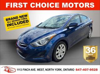 Welcome to First Choice Motors, the largest car dealership in Toronto of pre-owned cars, SUVs, and vans priced between $5000-$15,000. With an impressive inventory of over 300 vehicles in stock, we are dedicated to providing our customers with a vast selection of affordable and reliable options. <br><br>Were thrilled to offer a used 2015 Hyundai Elantra GL, blue color with 174,000km (STK#7216) This vehicle was $10990 NOW ON SALE FOR $9990. It is equipped with the following features:<br>- Automatic Transmission<br>- Heated seats<br>- Bluetooth<br>- Power windows<br>- Power locks<br>- Power mirrors<br>- Air Conditioning<br><br>At First Choice Motors, we believe in providing quality vehicles that our customers can depend on. All our vehicles come with a 36-day FULL COVERAGE warranty. We also offer additional warranty options up to 5 years for our customers who want extra peace of mind.<br><br>Furthermore, all our vehicles are sold fully certified with brand new brakes rotors and pads, a fresh oil change, and brand new set of all-season tires installed & balanced. You can be confident that this car is in excellent condition and ready to hit the road.<br><br>At First Choice Motors, we believe that everyone deserves a chance to own a reliable and affordable vehicle. Thats why we offer financing options with low interest rates starting at 7.9% O.A.C. Were proud to approve all customers, including those with bad credit, no credit, students, and even 9 socials. Our finance team is dedicated to finding the best financing option for you and making the car buying process as smooth and stress-free as possible.<br><br>Our dealership is open 7 days a week to provide you with the best customer service possible. We carry the largest selection of used vehicles for sale under $9990 in all of Ontario. We stock over 300 cars, mostly Hyundai, Chevrolet, Mazda, Honda, Volkswagen, Toyota, Ford, Dodge, Kia, Mitsubishi, Acura, Lexus, and more. With our ongoing sale, you can find your dream car at a price you can afford. Come visit us today and experience why we are the best choice for your next used car purchase!<br><br>All prices exclude a $10 OMVIC fee, license plates & registration  and ONTARIO HST (13%)