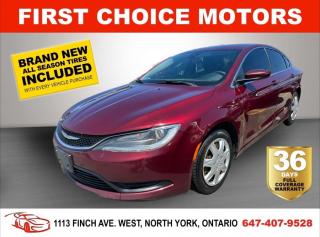Welcome to First Choice Motors, the largest car dealership in Toronto of pre-owned cars, SUVs, and vans priced between $5000-$15,000. With an impressive inventory of over 300 vehicles in stock, we are dedicated to providing our customers with a vast selection of affordable and reliable options. <br><br>Were thrilled to offer a used 2015 Chrysler 200 LX, burgundy color with 185,000km (STK#7217) This vehicle was $9990 NOW ON SALE FOR $8990. It is equipped with the following features:<br>- Automatic Transmission<br>- Power windows<br>- Power locks<br>- Power mirrors<br>- Air Conditioning<br><br>At First Choice Motors, we believe in providing quality vehicles that our customers can depend on. All our vehicles come with a 36-day FULL COVERAGE warranty. We also offer additional warranty options up to 5 years for our customers who want extra peace of mind.<br><br>Furthermore, all our vehicles are sold fully certified with brand new brakes rotors and pads, a fresh oil change, and brand new set of all-season tires installed & balanced. You can be confident that this car is in excellent condition and ready to hit the road.<br><br>At First Choice Motors, we believe that everyone deserves a chance to own a reliable and affordable vehicle. Thats why we offer financing options with low interest rates starting at 7.9% O.A.C. Were proud to approve all customers, including those with bad credit, no credit, students, and even 9 socials. Our finance team is dedicated to finding the best financing option for you and making the car buying process as smooth and stress-free as possible.<br><br>Our dealership is open 7 days a week to provide you with the best customer service possible. We carry the largest selection of used vehicles for sale under $9990 in all of Ontario. We stock over 300 cars, mostly Hyundai, Chevrolet, Mazda, Honda, Volkswagen, Toyota, Ford, Dodge, Kia, Mitsubishi, Acura, Lexus, and more. With our ongoing sale, you can find your dream car at a price you can afford. Come visit us today and experience why we are the best choice for your next used car purchase!<br><br>All prices exclude a $10 OMVIC fee, license plates & registration  and ONTARIO HST (13%)