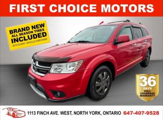 Welcome to First Choice Motors, the largest car dealership in Toronto of pre-owned cars, SUVs, and vans priced between $5000-$15,000. With an impressive inventory of over 300 vehicles in stock, we are dedicated to providing our customers with a vast selection of affordable and reliable options. <br><br>Were thrilled to offer a used 2012 Dodge Journey R/T, red color with 211,000km (STK#7238) This vehicle was $8990 NOW ON SALE FOR $6990. It is equipped with the following features:<br>- Automatic Transmission<br>- Leather Seats<br>- Sunroof<br>- Heated seats<br>- Navigation<br>- All wheel drive<br>- Bluetooth<br>- Reverse camera<br>- Power windows<br>- Power locks<br>- Power mirrors<br>- Air Conditioning<br><br>At First Choice Motors, we believe in providing quality vehicles that our customers can depend on. All our vehicles come with a 36-day FULL COVERAGE warranty. We also offer additional warranty options up to 5 years for our customers who want extra peace of mind.<br><br>Furthermore, all our vehicles are sold fully certified with brand new brakes rotors and pads, a fresh oil change, and brand new set of all-season tires installed & balanced. You can be confident that this car is in excellent condition and ready to hit the road.<br><br>At First Choice Motors, we believe that everyone deserves a chance to own a reliable and affordable vehicle. Thats why we offer financing options with low interest rates starting at 7.9% O.A.C. Were proud to approve all customers, including those with bad credit, no credit, students, and even 9 socials. Our finance team is dedicated to finding the best financing option for you and making the car buying process as smooth and stress-free as possible.<br><br>Our dealership is open 7 days a week to provide you with the best customer service possible. We carry the largest selection of used vehicles for sale under $9990 in all of Ontario. We stock over 300 cars, mostly Hyundai, Chevrolet, Mazda, Honda, Volkswagen, Toyota, Ford, Dodge, Kia, Mitsubishi, Acura, Lexus, and more. With our ongoing sale, you can find your dream car at a price you can afford. Come visit us today and experience why we are the best choice for your next used car purchase!<br><br>All prices exclude a $10 OMVIC fee, license plates & registration  and ONTARIO HST (13%)