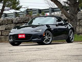 Navigation, Heated Seats, Blind Spot Monitoring, Bluetooth, Lane Keep Assist, and more!

Up your fun and style quotient with our 2016 Mazda MX-5 GT Convertible is brought to you in eye-catching Jet Black Mica. Powered by a 2.0 Litre 4 Cylinder that offers 155hp paired with a precise 6 Speed Manual transmission. Ready for the track but equally fun in your neighborhood, this Rear Wheel Drive convertible engages you in a dynamic ride with brilliant handling, all while scoring approximately 6.7L/100km on the highway, showing a sporty stance, LED daytime running lights, and unique gunmetal finish alloy wheels.

Youll love the GT interior, which features tailor-made heated leather seats with Kodo stitching, automatic climate control, a leather-wrapped steering wheel, a Mazda Connect infotainment colour touchscreen with navigation, and a Bose premium sound system that lets you listen to whatever soundtrack fits your mood. Take a moment to picture yourself experiencing pure driving bliss behind the wheel.

Drive with confidence, knowing Mazda offers safety features, including blind-spot monitoring, rear cross-traffic alert, lane departure warning, ABS, side airbags, and stability/traction control. Thrilling and satisfying in every way, your MX-5 is going to change your life! Save this Page and Call for Availability. We Know You Will Enjoy Your Test Drive Towards Ownership! 

Bustard Chrysler prides ourselves on our expansive used car inventory. We have over 100 pre-owned units in stock of all makes and models, with the largest selection of pre-owned Chrysler, Dodge, Jeep, and RAM products in the tri-cities. Our used inventory is hand-selected and we only sell the best vehicles, for a fair price. We use a market-based pricing system so that you can be confident youre getting the best deal. With over 25 years of financing experience, our team is committed to getting you approved - whether you have good credit, bad credit, or no credit! We strive to be 100% transparent, and we stand behind the products we sell. For your peace of mind, we offer a 3 day/250 km exchange as well as a 30-day limited warranty on all certified used vehicles.