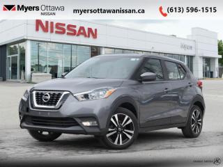 <b>Certified, Heated Seats,  Apple CarPlay,  Android Auto,  Aluminum Wheels,  Forward Collision Warning!</b><br> <br>  Compare at $18535 - Our Price is just $17995! <br> <br>   The Nissan Kicks defines value, efficiency, and capability in a stylish package. This  2019 Nissan Kicks is for sale today in Ottawa. <br> <br>One of the best compact crossovers on the market, the 2019 Nissan Kicks manages to stand out, thanks to its style, comfort, and size. In a world of monotonous compact crossovers, the Kicks has a lot of unique styling and technology that make it a real contender. Whether getting the weekly groceries or hauling you and yours for a weekend getaway, rest assured that this Nissan Kicks pull it all off in style and comfort.This  SUV has 77,739 kms and is a Certified Pre-Owned vehicle. Its  grey in colour  . It has an automatic transmission and is powered by a  122HP 1.6L 4 Cylinder Engine. <br> <br> Our Kickss trim level is SV. Stepping up to the Kicks SV rewards you with a 7-inch touchscreen bundled with Apple CarPlay, Android Auto and SiriusXM, automatic headlights with halogen daytime running lights, heated front bucket seats, proximity keyless entry with push button start, automatic air conditioning, piano black and metal-look interior trim inserts, front collision mitigation, forward pedestrian braking, a rear-view camera, and even more. This vehicle has been upgraded with the following features: Heated Seats,  Apple Carplay,  Android Auto,  Aluminum Wheels,  Forward Collision Warning,  Front Pedestrian Braking,  Proximity Key. <br> <br>To apply right now for financing use this link : <a href=https://www.myersottawanissan.ca/finance target=_blank>https://www.myersottawanissan.ca/finance</a><br><br> <br/><br> Payments from <b>$289.43</b> monthly with $0 down for 84 months @ 8.99% APR O.A.C. ( Plus applicable taxes -  and licensing fees   ).  See dealer for details. <br> <br>Get the amazing benefits of a Nissan Certified Pre-Owned vehicle!!! Save thousands of dollars and get a pre-owned vehicle that has factory warranty, 24 hour roadside assistance and rates as low as 0.9%!!! <br>*LIFETIME ENGINE TRANSMISSION WARRANTY NOT AVAILABLE ON VEHICLES WITH KMS EXCEEDING 140,000KM, VEHICLES 8 YEARS & OLDER, OR HIGHLINE BRAND VEHICLE(eg. BMW, INFINITI. CADILLAC, LEXUS...)<br> Come by and check out our fleet of 30+ used cars and trucks and 110+ new cars and trucks for sale in Ottawa.  o~o