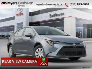 <b>Low Mileage, Heated Seats,  Blind Spot Detection,  Lane Keep Assist,  LED Lights,  Apple CarPlay!</b><br> <br>  Compare at $24438 - Our Live Market Price is just $23498! <br> <br>   With a sleek design, modern tech and standard Toyota Safety Sense this Toyota Corolla is ready to create something unforgettable. This  2020 Toyota Corolla is fresh on our lot in Ottawa. <br> <br>Loaded with premium safety features, this Toyota Corolla also offers assertive style and performance that thrills. Thanks to its powerful yet efficient engine, this amazing compact sedan yeilds incredible fuel economy in a fun to drive package. With seating for five and a folding rear seat, it comes with plenty of extra space for family, friends or extra cargo when needed. Built with the quality and reliability you expect, this Corolla brings an iconic name into the future with ease.This low mileage  sedan has just 42,170 kms. Its  blue in colour  . It has an automatic transmission and is powered by a  139HP 1.8L 4 Cylinder Engine.  It may have some remaining factory warranty, please check with dealer for details. <br> <br> Our Corollas trim level is LE. Upgrading to this Corolla LE is a great decision as it comes with heated front seats, automatic climate control, sleek Bi-LED headlights, a larger 8 inch touchscreen display featuring Scout GPS Link, Apple CarPlay, advanced voice recognition, 6 speakers, next gen USB 2.0 audio ports, wireless streaming audio, SIRI Eyes Free and a crisp rear view camera. Additional features include blind spot detection, remote keyless entry, Toyota Safety Sense, dynamic radar cruise control, lane departure warning with lane steering assist, power windows, power adjustable heated mirrors and much more. This vehicle has been upgraded with the following features: Heated Seats,  Blind Spot Detection,  Lane Keep Assist,  Led Lights,  Apple Carplay,  Adaptive Cruise Control,  Streaming Audio. <br> <br>To apply right now for financing use this link : <a href=https://www.myersbarrhaventoyota.ca/quick-approval/ target=_blank>https://www.myersbarrhaventoyota.ca/quick-approval/</a><br><br> <br/><br> Buy this vehicle now for the lowest bi-weekly payment of <b>$179.71</b> with $0 down for 84 months @ 9.99% APR O.A.C. ( Plus applicable taxes -  Plus applicable fees   ).  See dealer for details. <br> <br>At Myers Barrhaven Toyota we pride ourselves in offering highly desirable pre-owned vehicles. We truly hand pick all our vehicles to offer only the best vehicles to our customers. No two used cars are alike, this is why we have our trained Toyota technicians highly scrutinize all our trade ins and purchases to ensure we can put the Myers seal of approval. Every year we evaluate 1000s of vehicles and only 10-15% meet the Myers Barrhaven Toyota standards. At the end of the day we have mutual interest in selling only the best as we back all our pre-owned vehicles with the Myers *LIFETIME ENGINE TRANSMISSION warranty. Thats right *LIFETIME ENGINE TRANSMISSION warranty, were in this together! If we dont have what youre looking for not to worry, our experienced buyer can help you find the car of your dreams! Ever heard of getting top dollar for your trade but not really sure if you were? Here we leave nothing to chance, every trade-in we appraise goes up onto a live online auction and we get buyers coast to coast and in the USA trying to bid for your trade. This means we simultaneously expose your car to 1000s of buyers to get you top trade in value. <br>We service all makes and models in our new state of the art facility where you can enjoy the convenience of our onsite restaurant, service loaners, shuttle van, free Wi-Fi, Enterprise Rent-A-Car, on-site tire storage and complementary drink. Come see why many Toyota owners are making the switch to Myers Barrhaven Toyota. <br>*LIFETIME ENGINE TRANSMISSION WARRANTY NOT AVAILABLE ON VEHICLES WITH KMS EXCEEDING 140,000KM, VEHICLES 8 YEARS & OLDER, OR HIGHLINE BRAND VEHICLE(eg. BMW, INFINITI. CADILLAC, LEXUS...) o~o